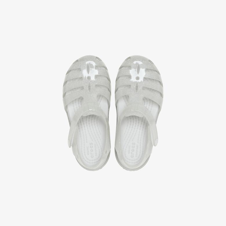 Crocs Isabella Glitter T Bebek Gri Sandalet