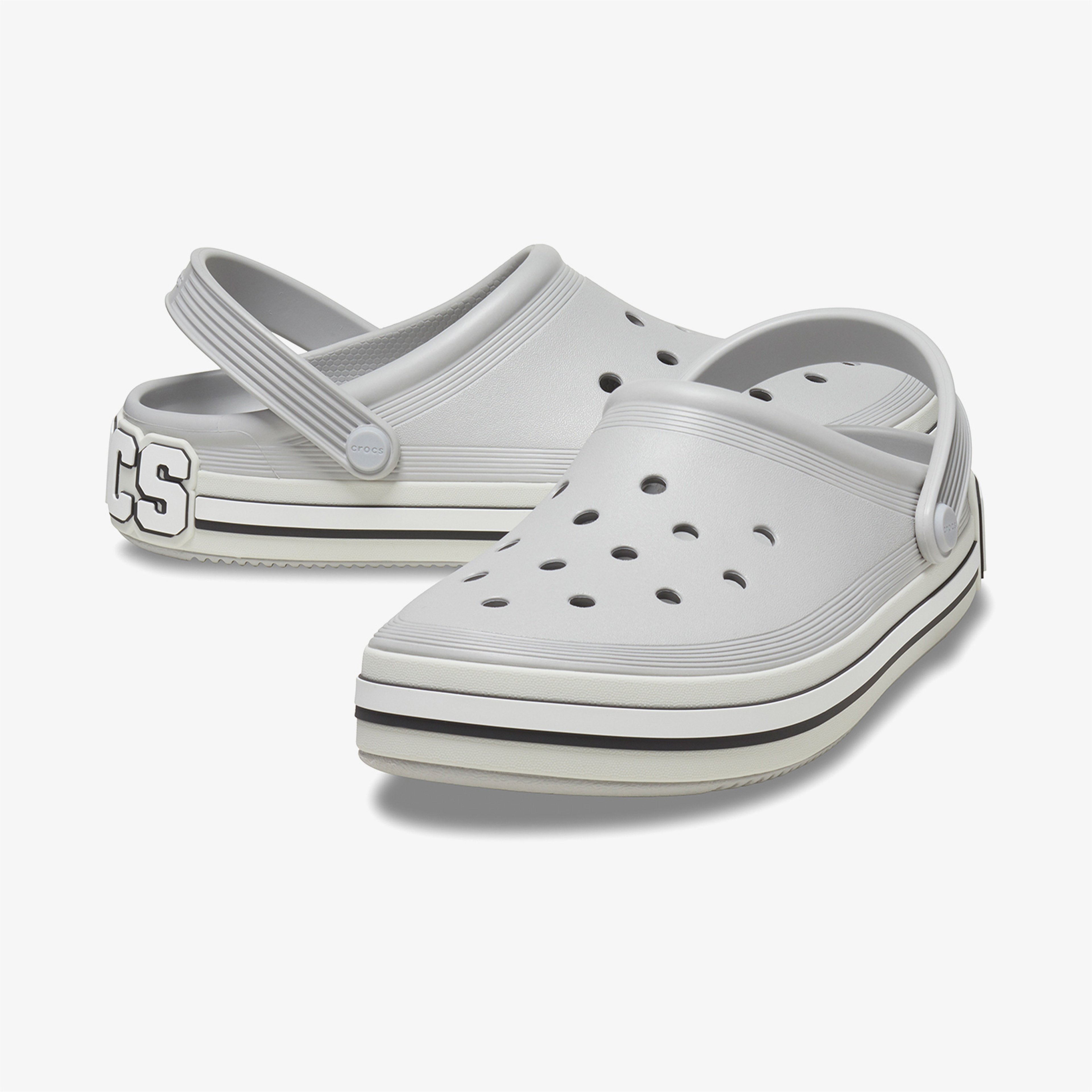 Crocs Off Court Logo Unisex Gri Terlik