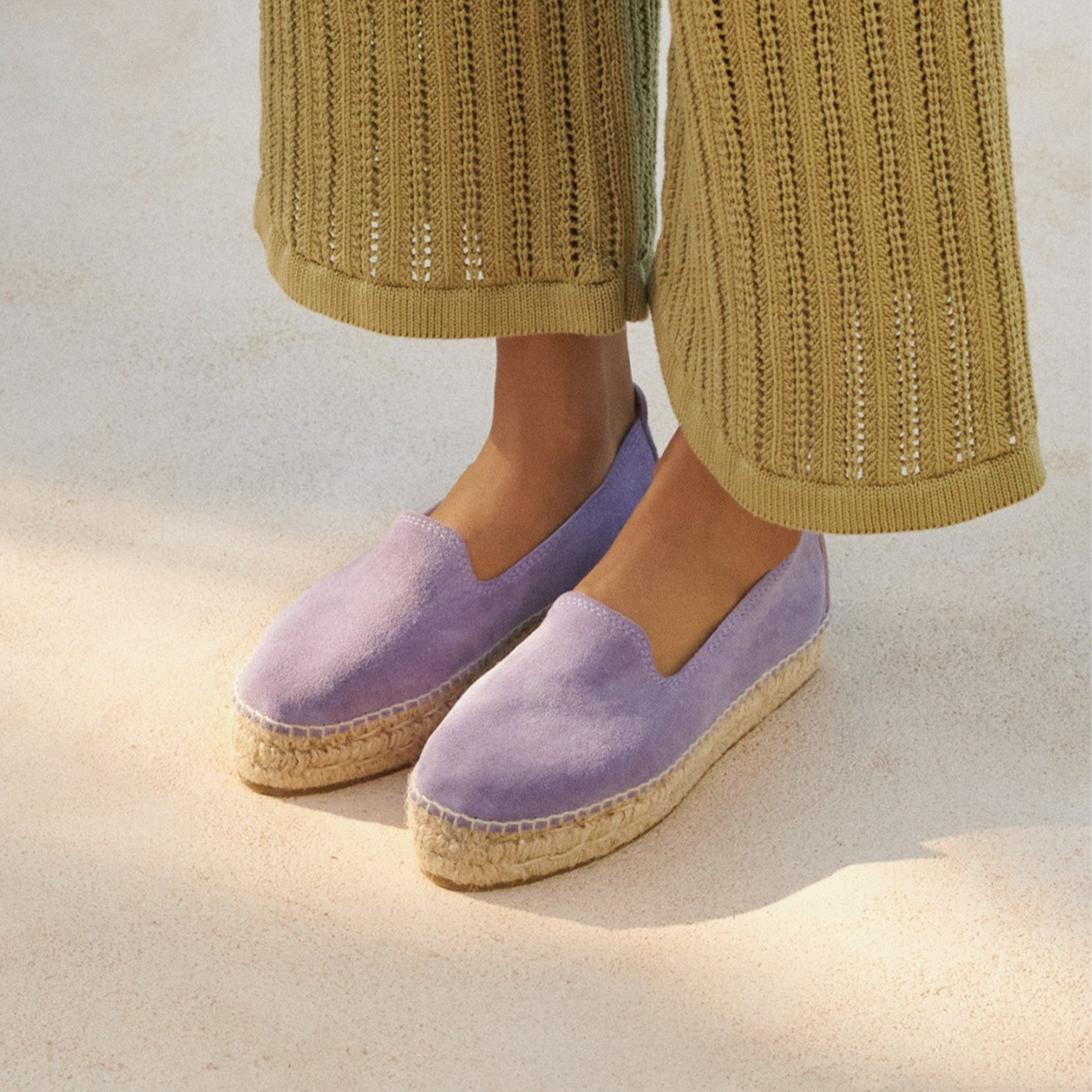 Manebi Hamptons Double Sole Kadın Mor Espadril