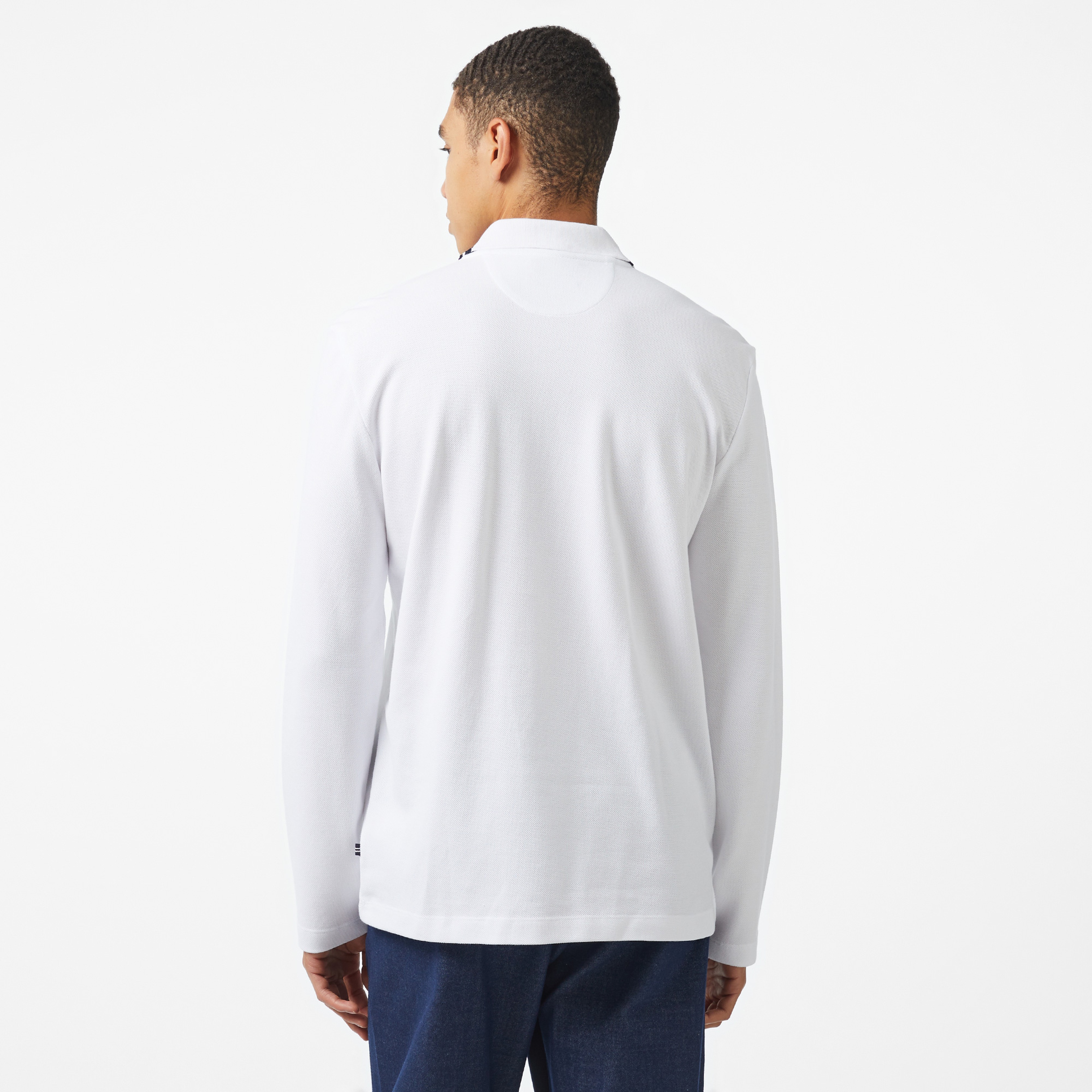 Nautica Erkek Beyaz Classic Fit Uzun Kollu Polo Yaka T-Shirt