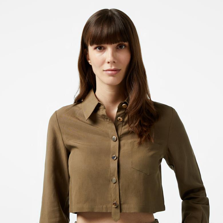 Liu Jo Kadın Haki Gömlek