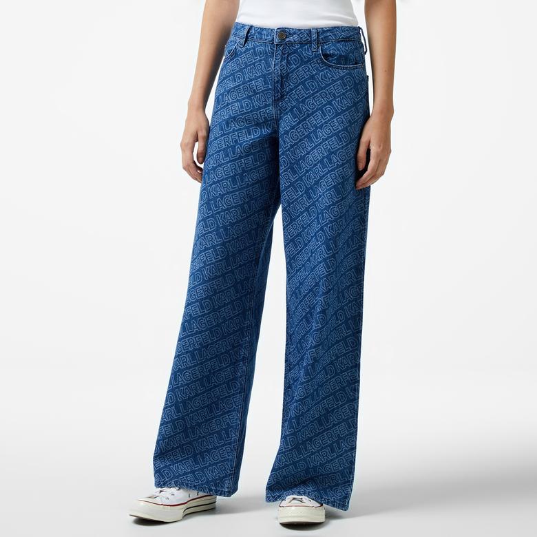 Karl Lagerfeld Kadın Mavi Pantolon