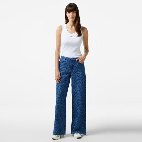 Karl Lagerfeld Kadın Mavi Pantolon