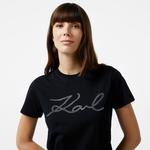 Karl Lagerfeld Kadın Siyah T-Shirt