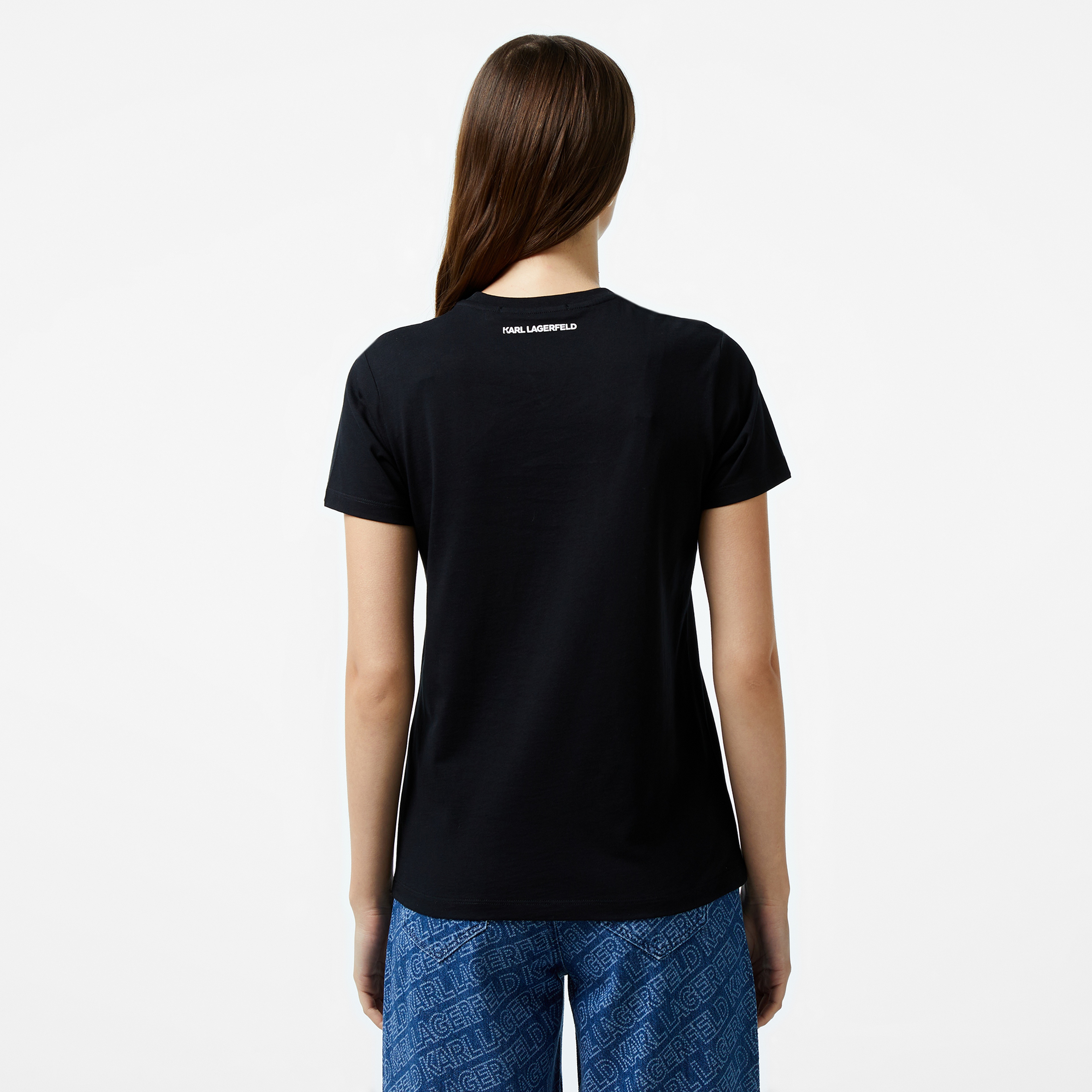 Karl Lagerfeld Kadın Siyah T-Shirt