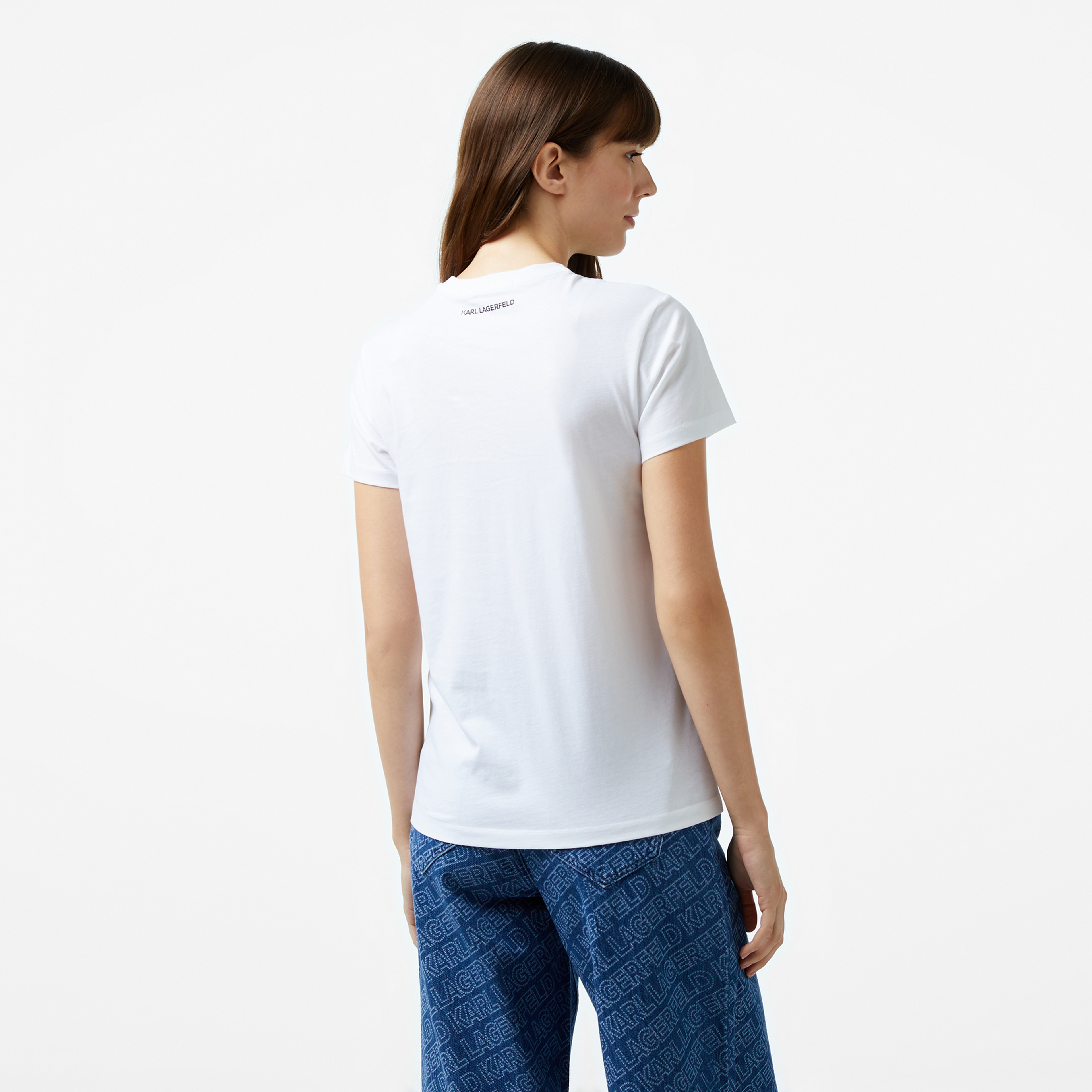 Karl Lagerfeld Kadın Beyaz T-Shirt