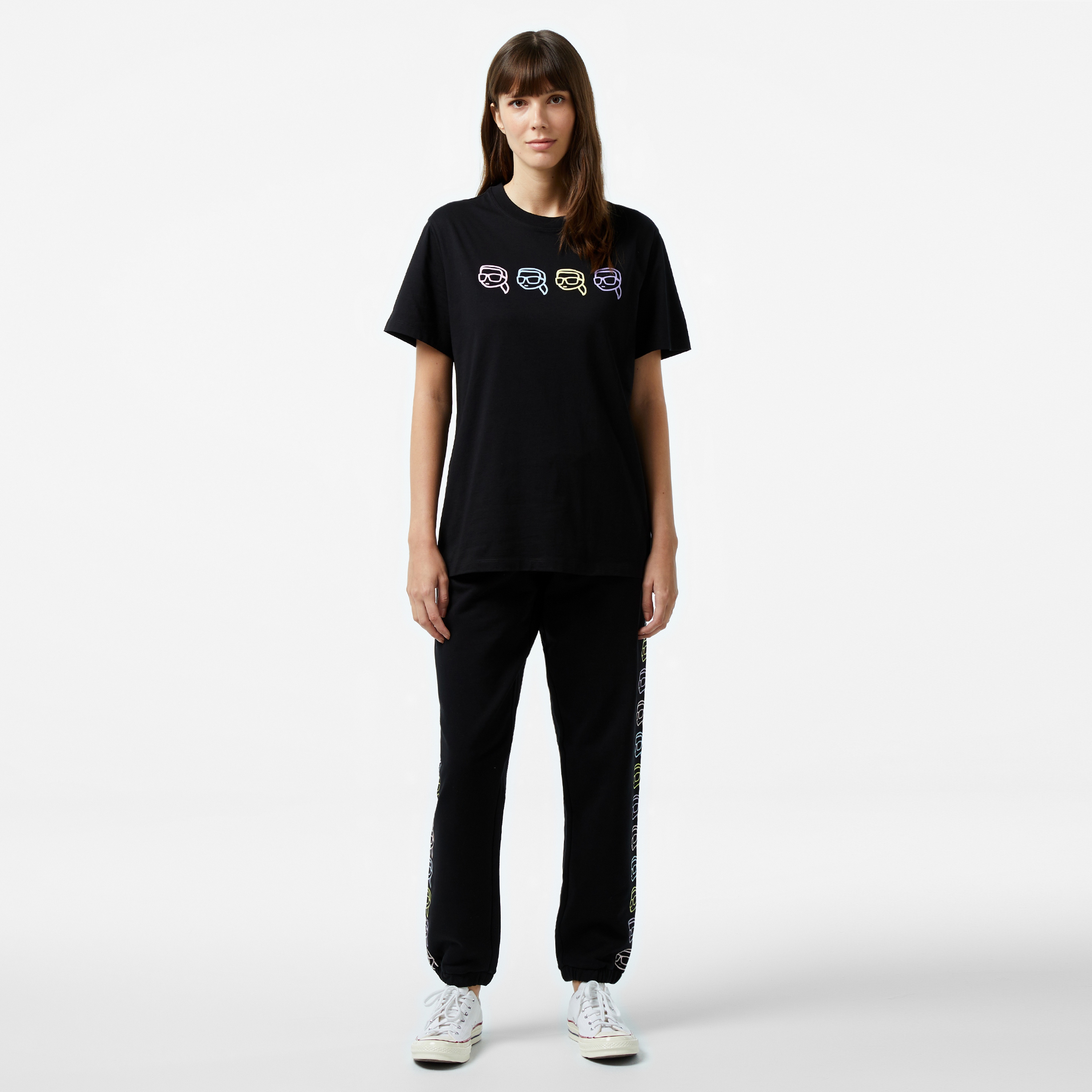 Karl Lagerfeld Kadın Siyah T-Shirt