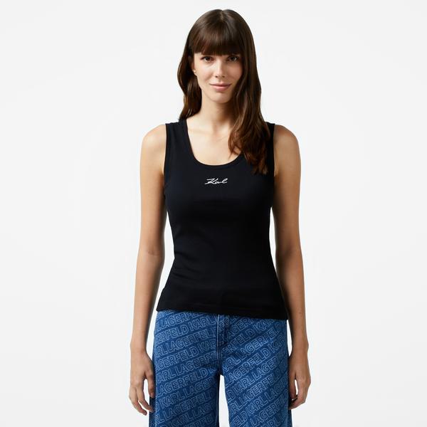 Karl Lagerfeld Kadın Siyah T-Shirt
