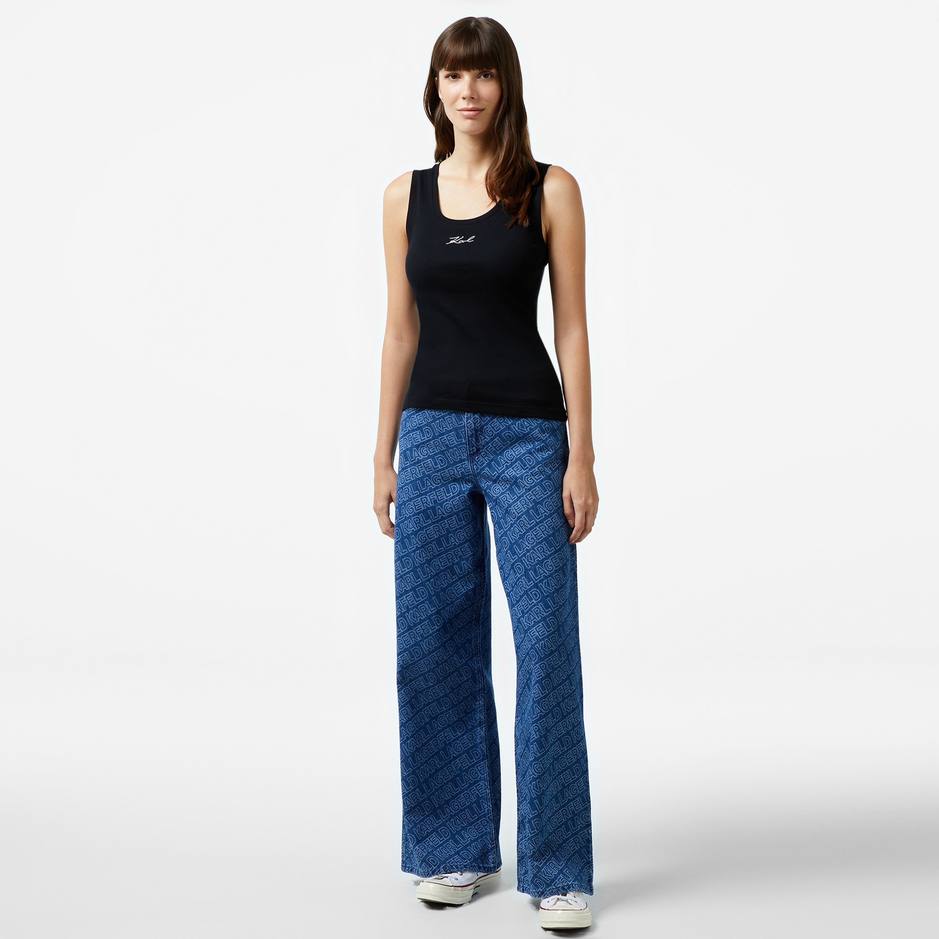 Karl Lagerfeld Kadın Siyah T-Shirt