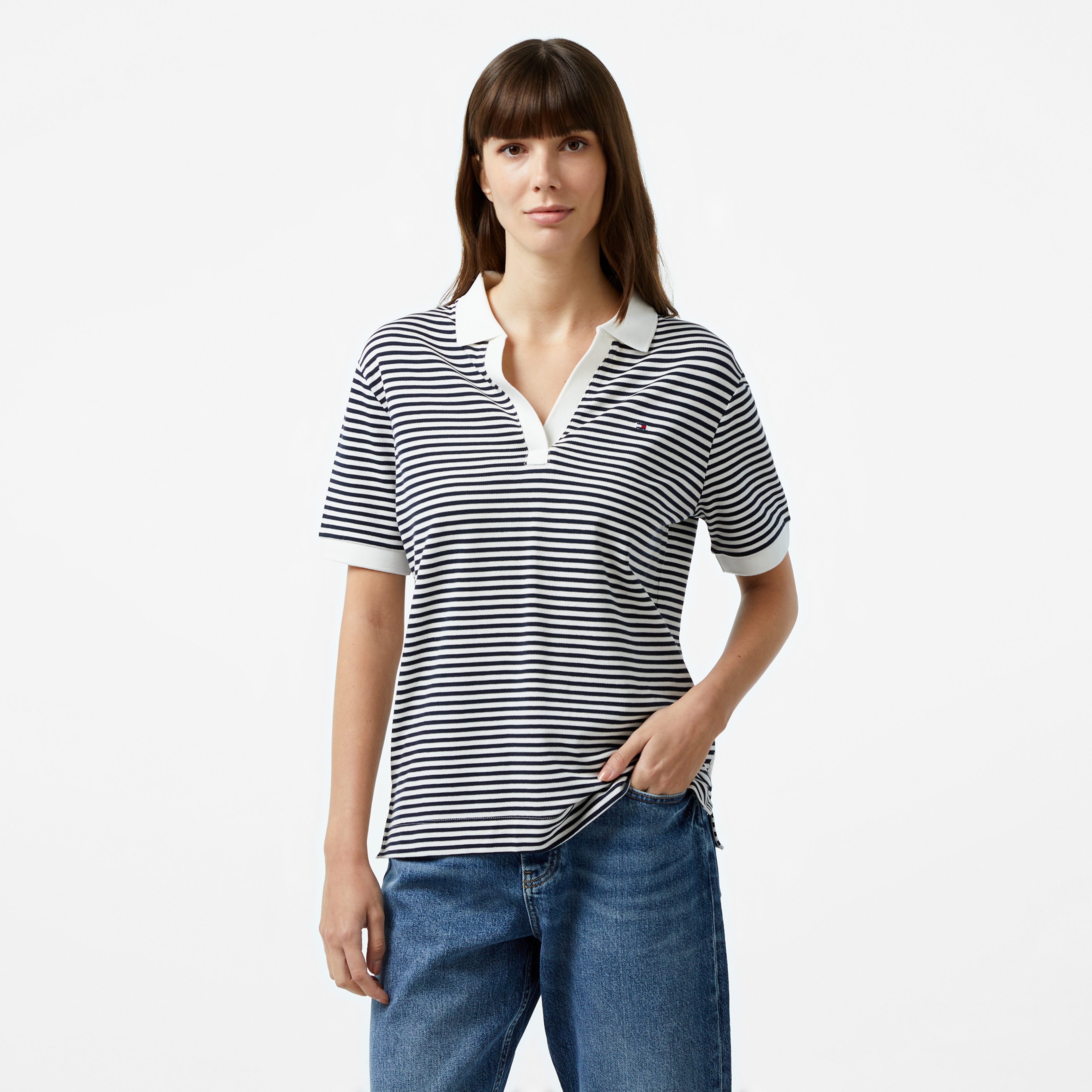 Tommy Hilfiger Kadın Beyaz Polo