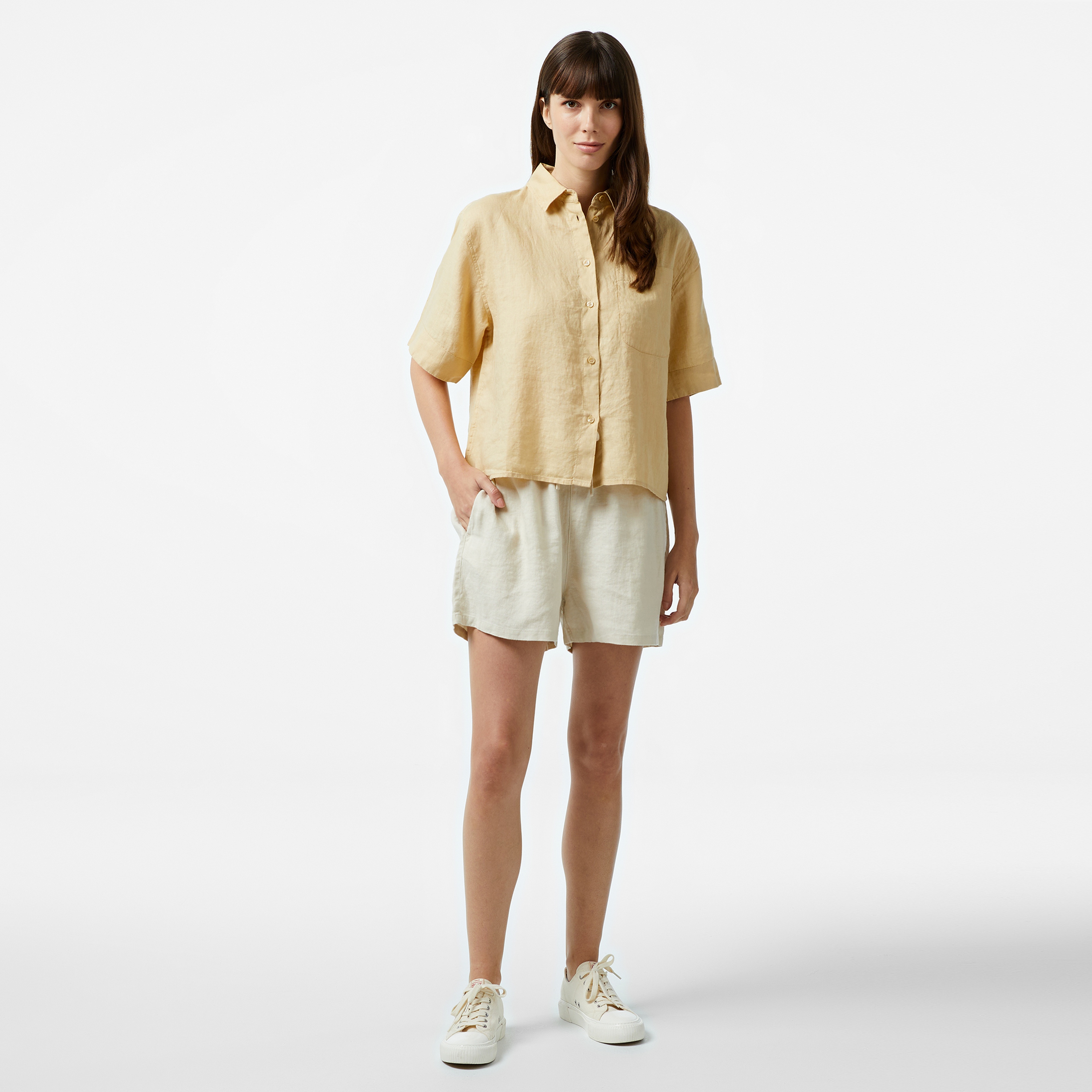 Tommy Hilfiger Kadın Bej Şort