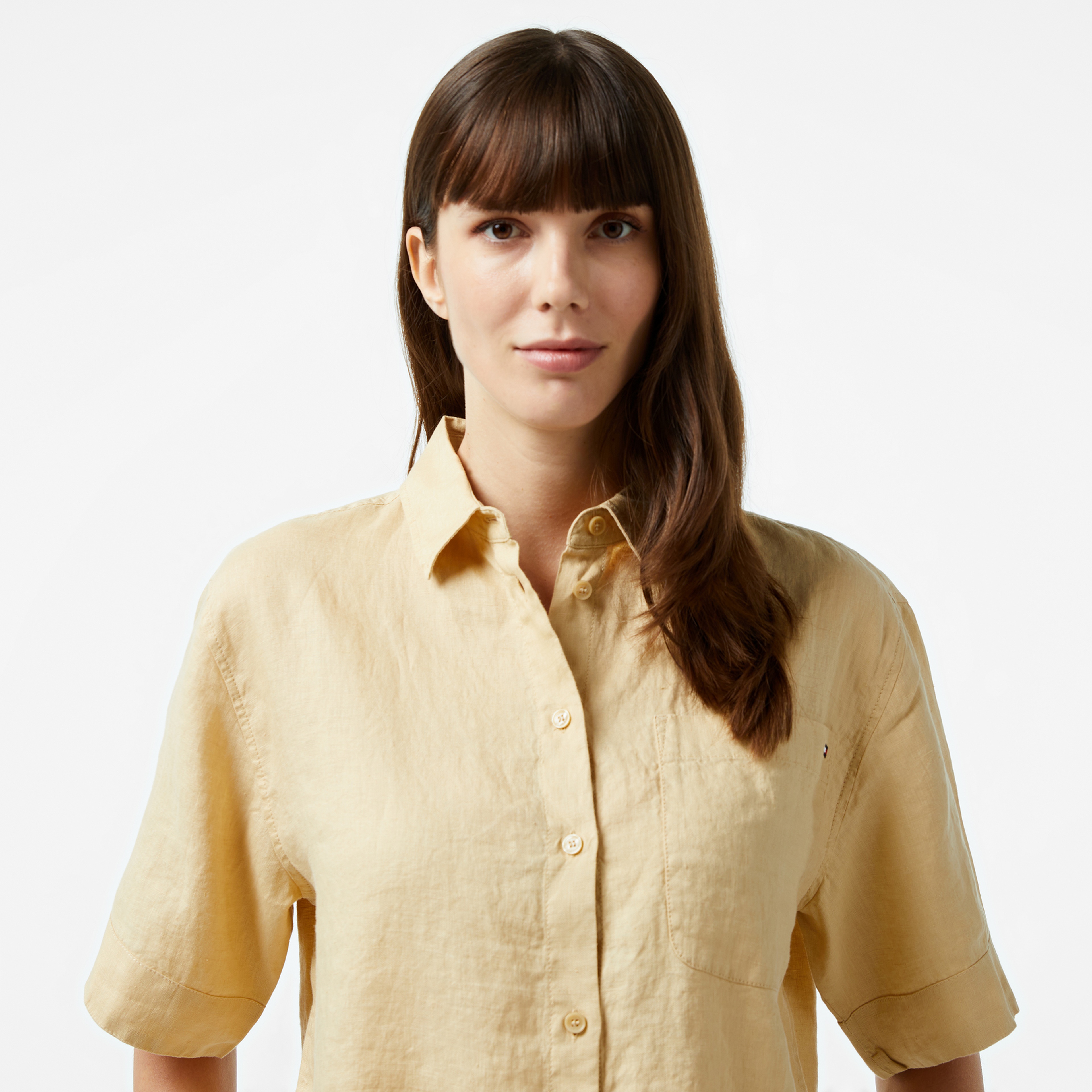 Tommy Hilfiger Kadın Bej Gömlek