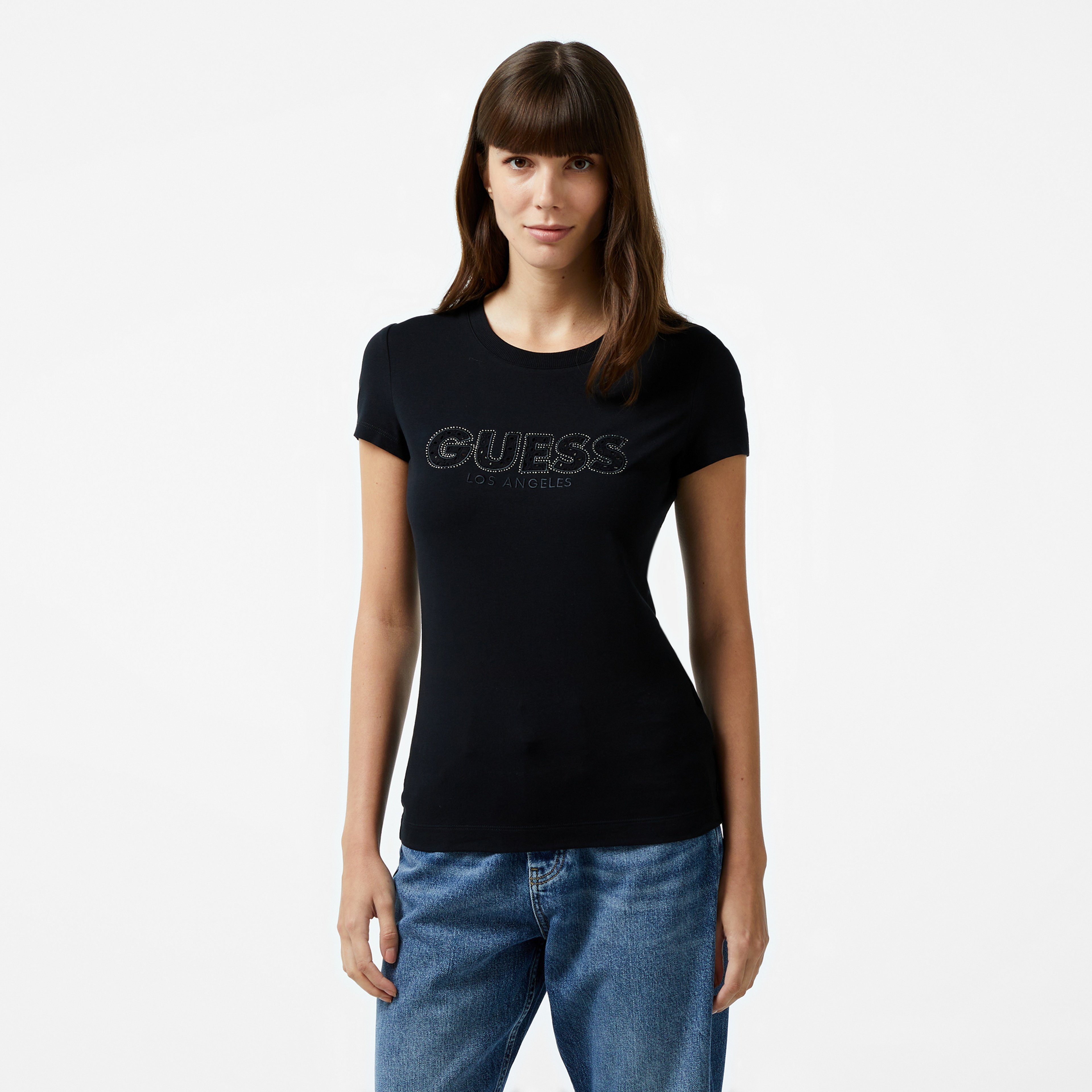 Guess Kadın Siyah Tshirt