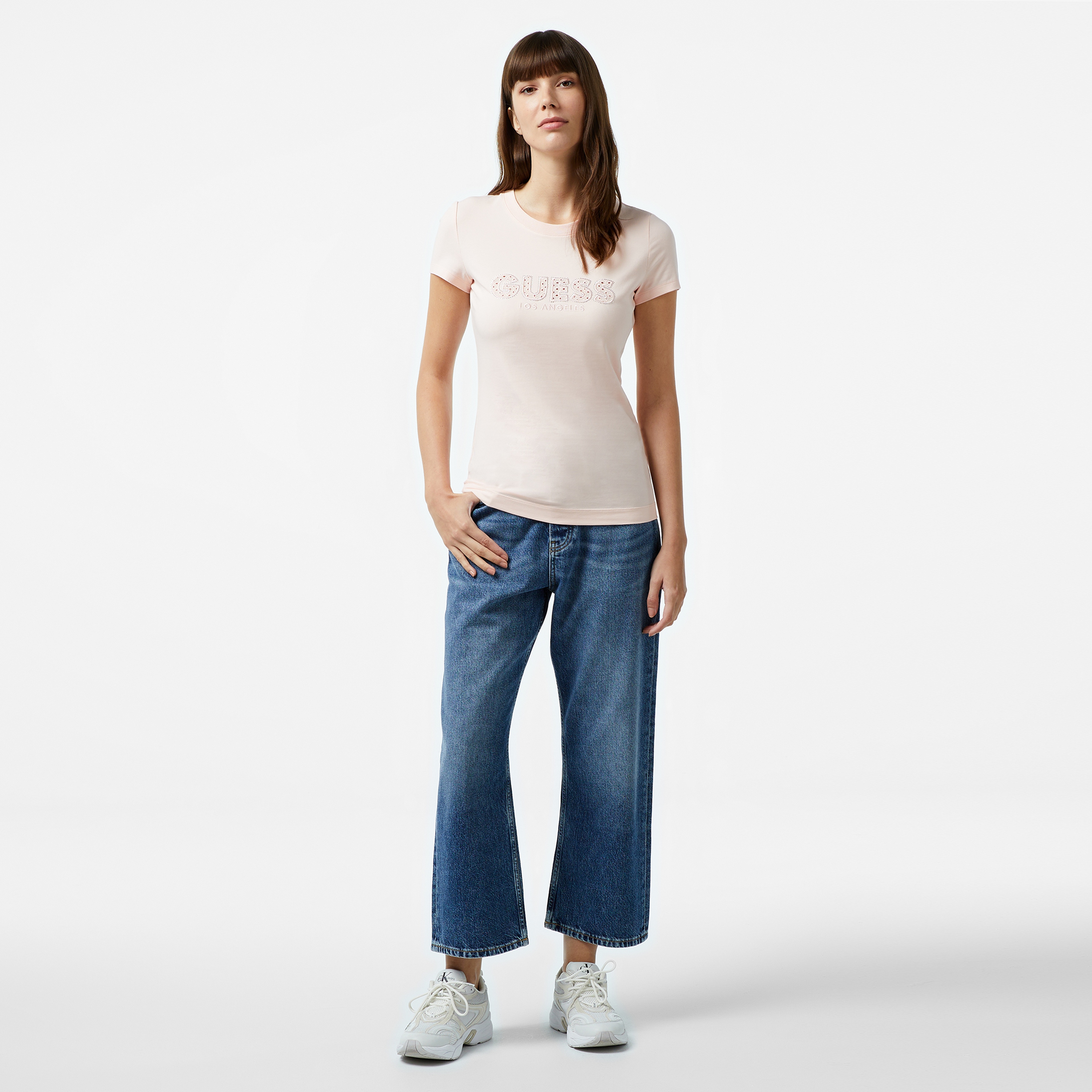 Guess Kadın Pembe Tshirt