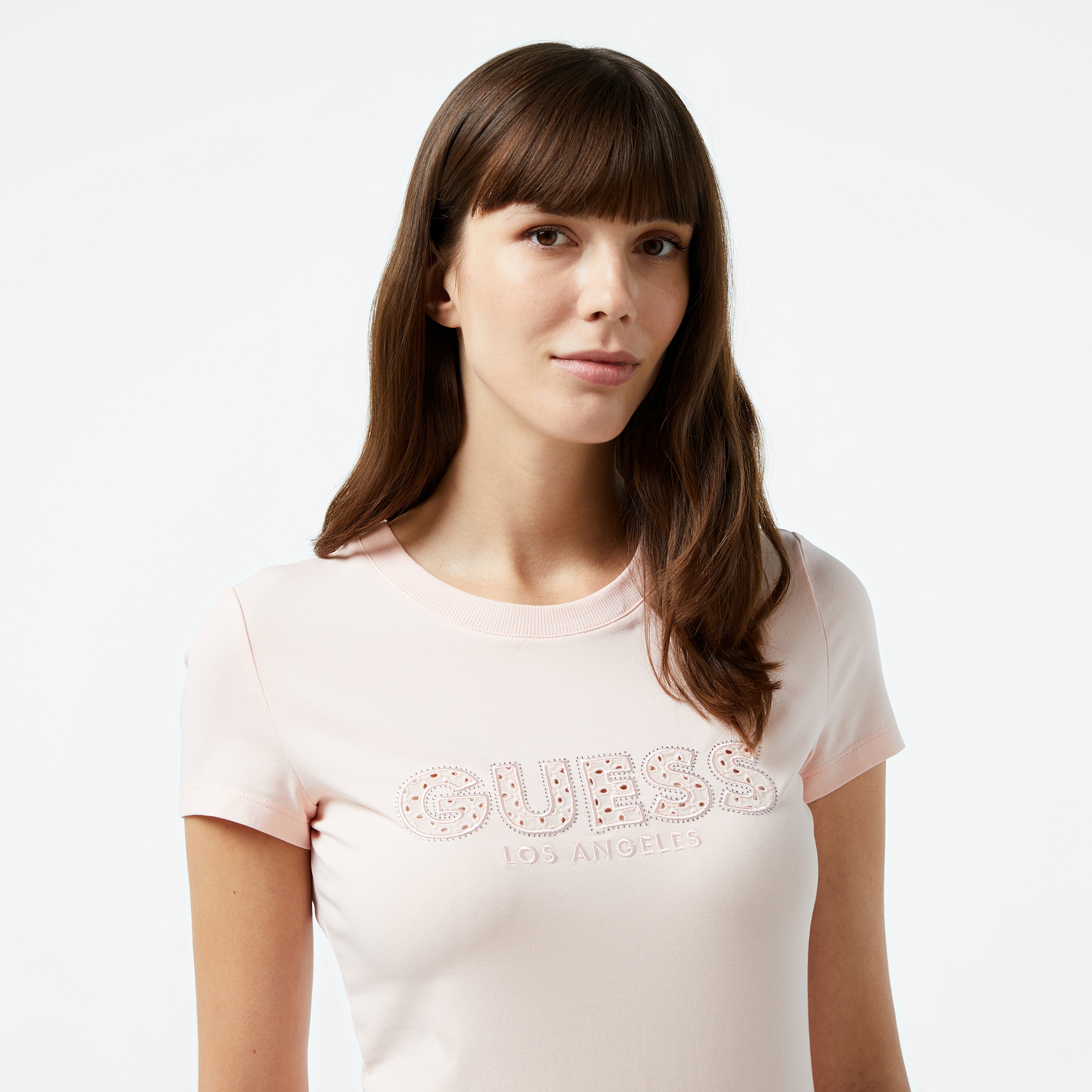Guess Kadın Pembe Tshirt