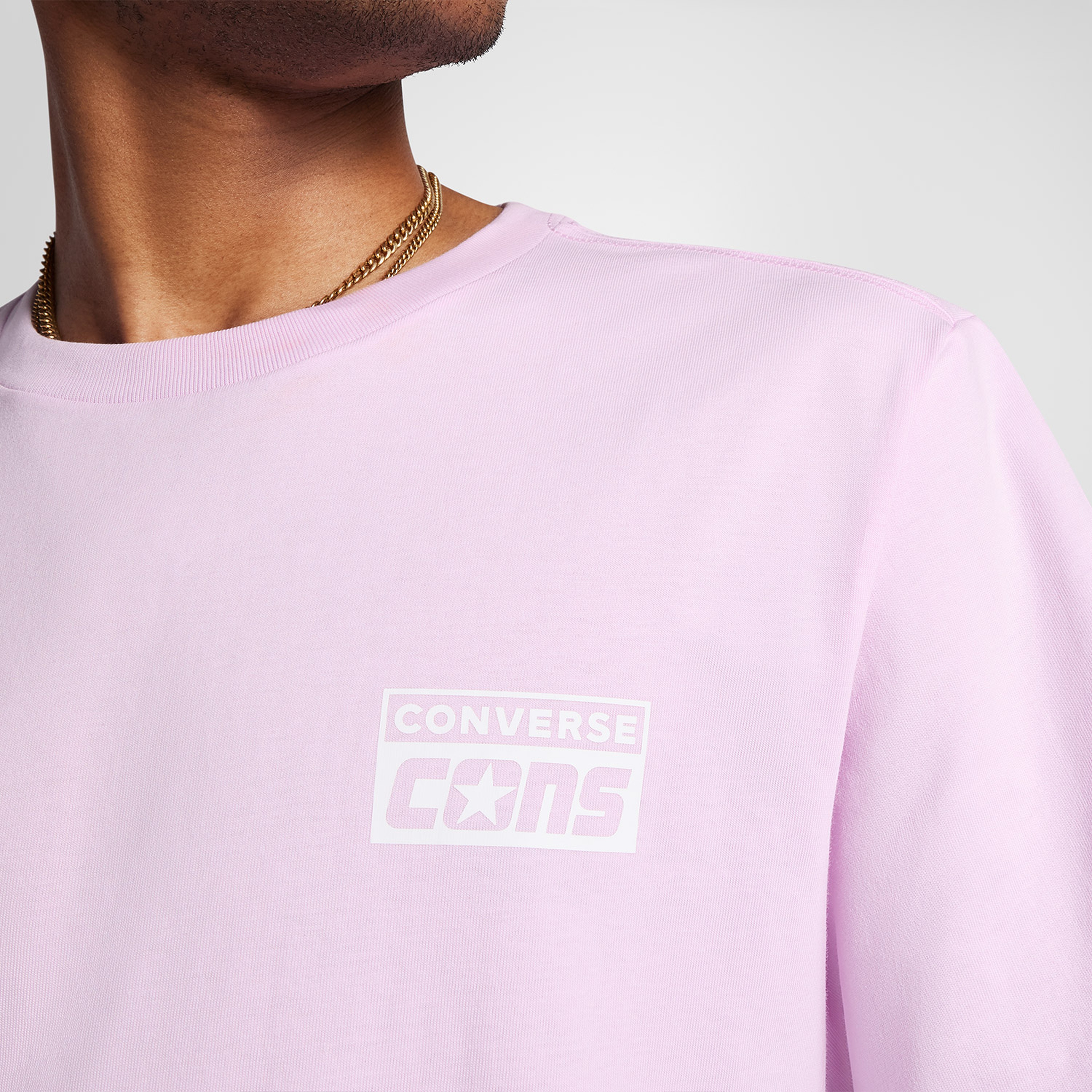 Converse CONS Grafik Baskılı Erkek Lila T-Shirt
