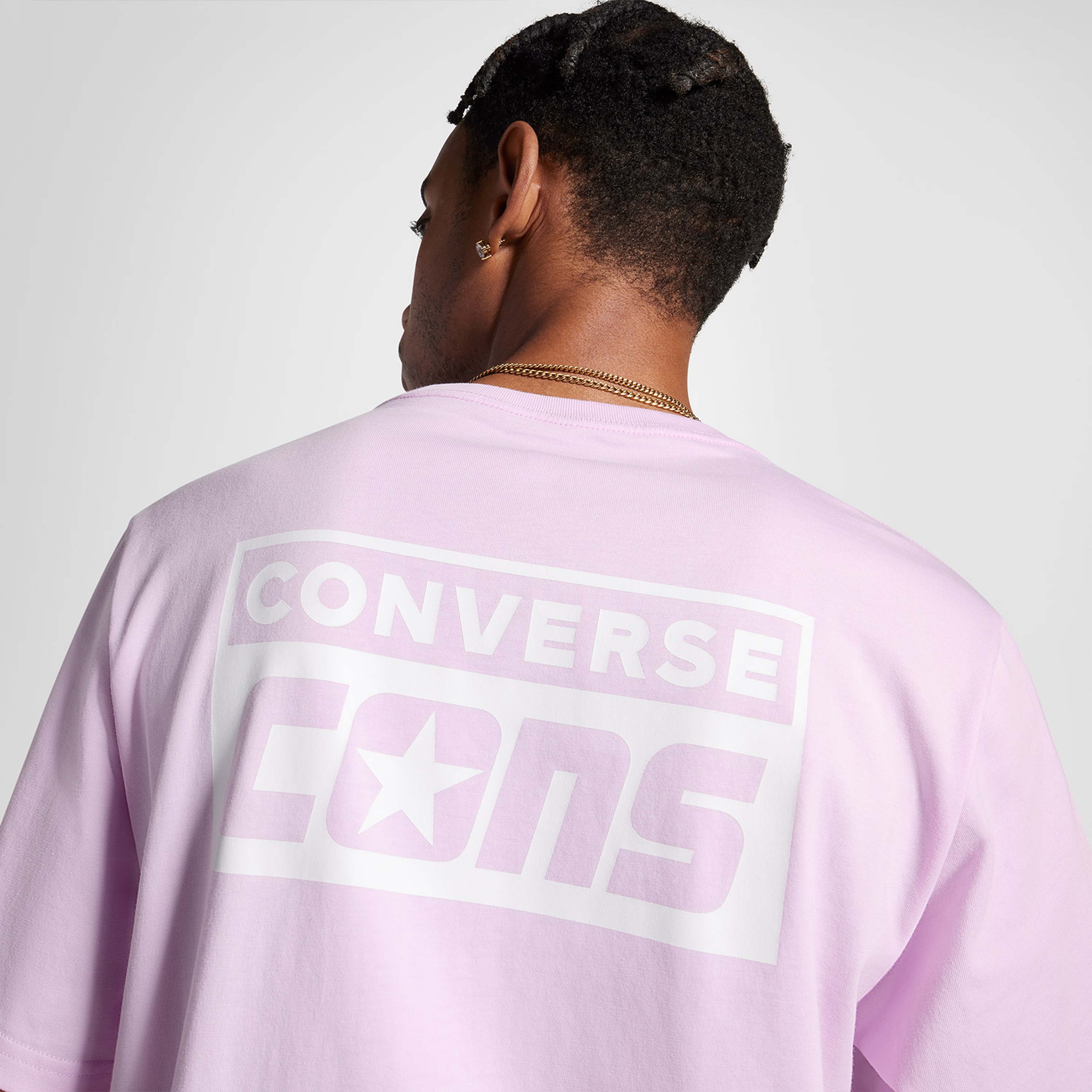 Converse CONS Grafik Baskılı Erkek Lila T-Shirt