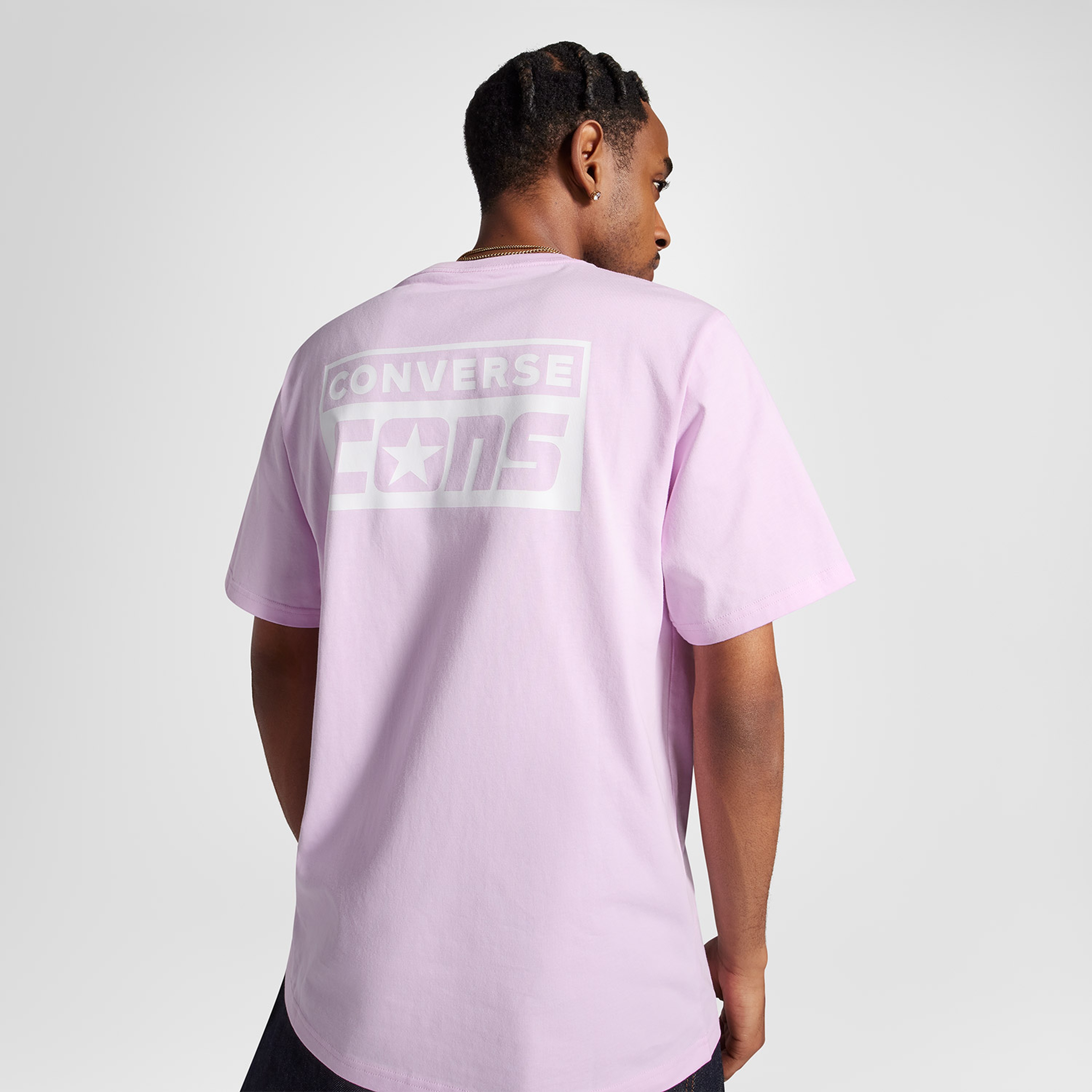 Converse CONS Grafik Baskılı Erkek Lila T-Shirt