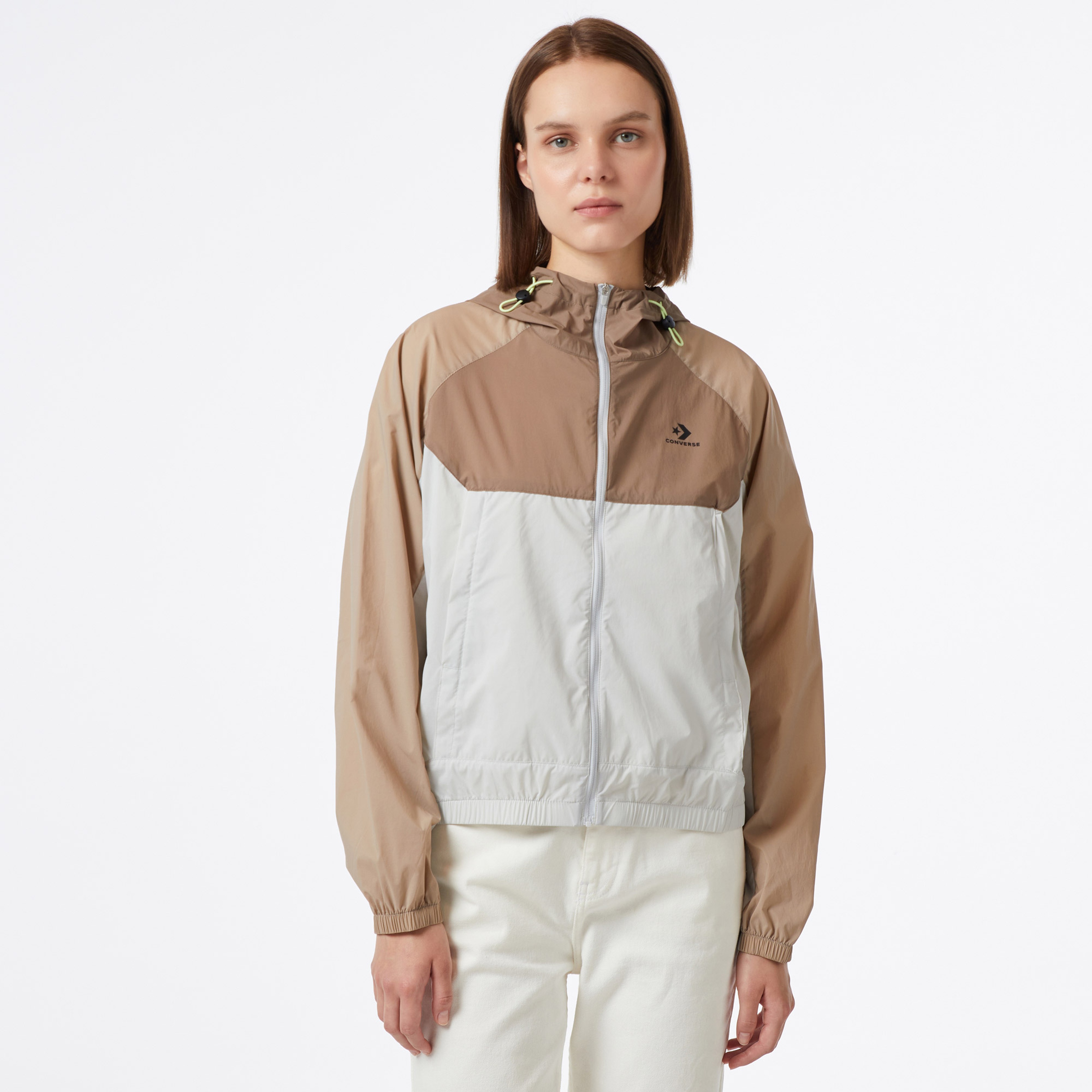 Converse Lightweight Windbreaker Kadın Kahverengi Ceket