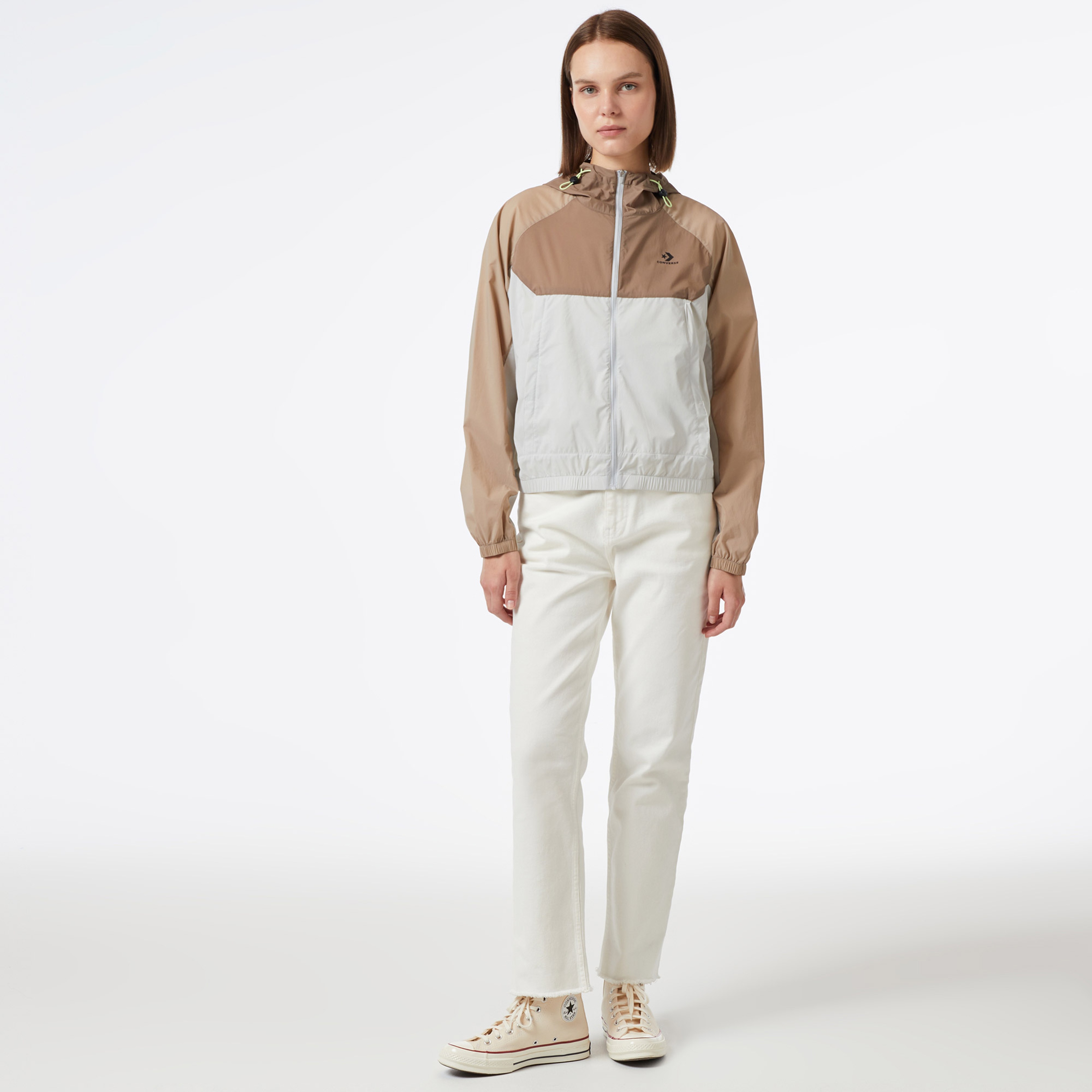 Converse Lightweight Windbreaker Kadın Kahverengi Ceket