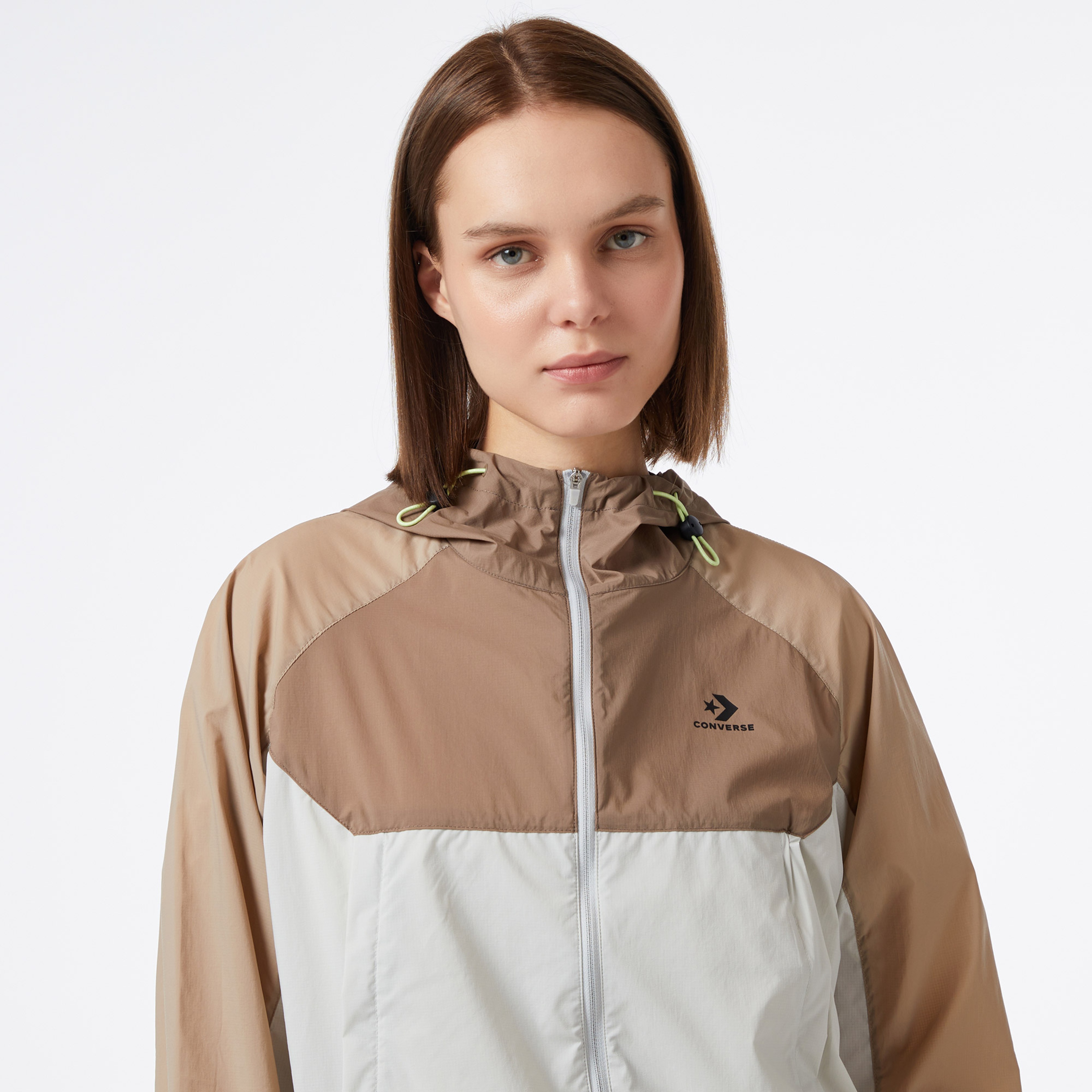 Converse Lightweight Windbreaker Kadın Kahverengi Ceket