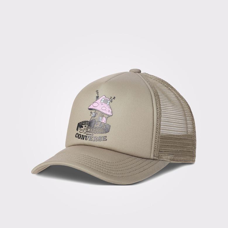 Converse CONS Unisex Baskılı Haki Şapka