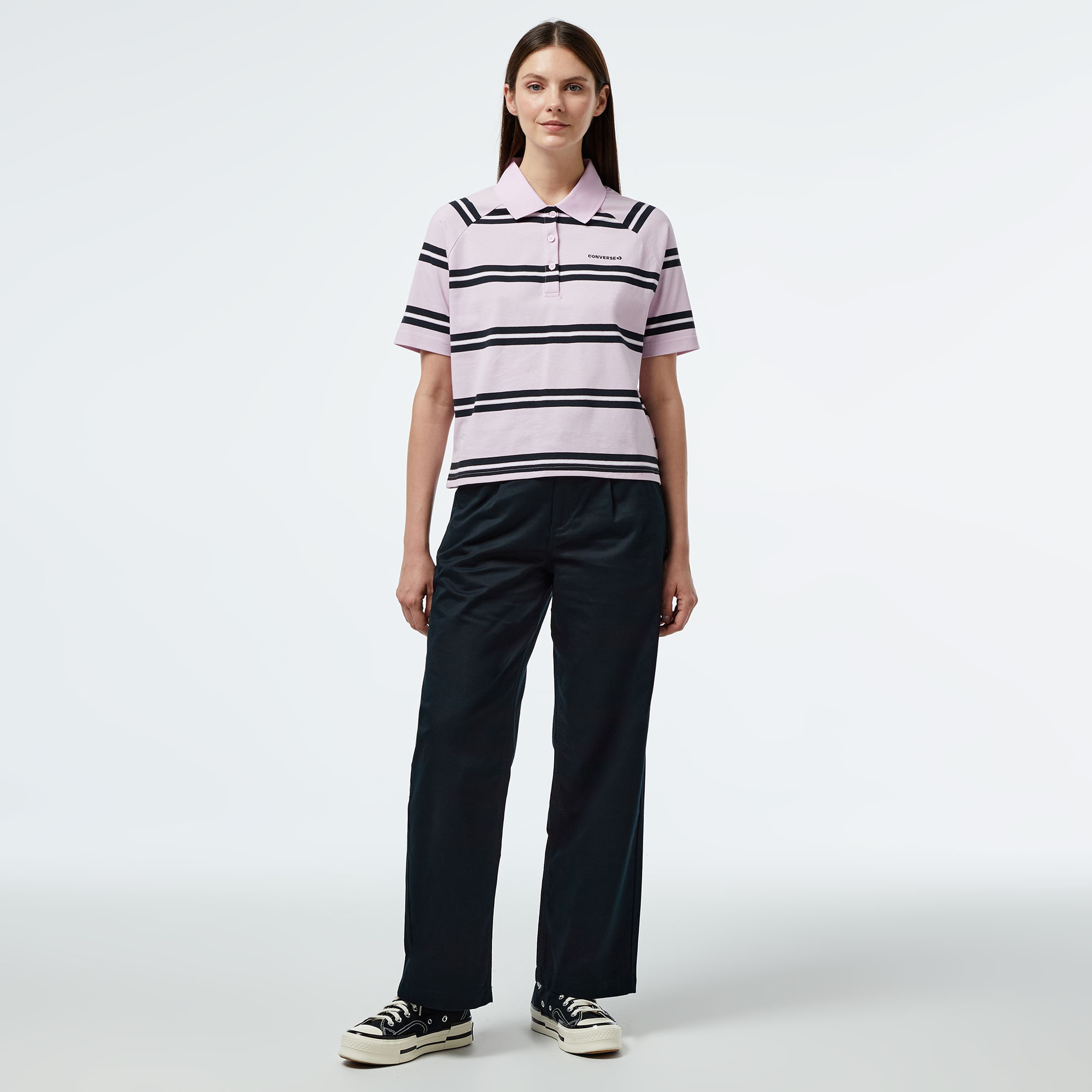 Converse Marquis Çizgili Kadın Lila Polo