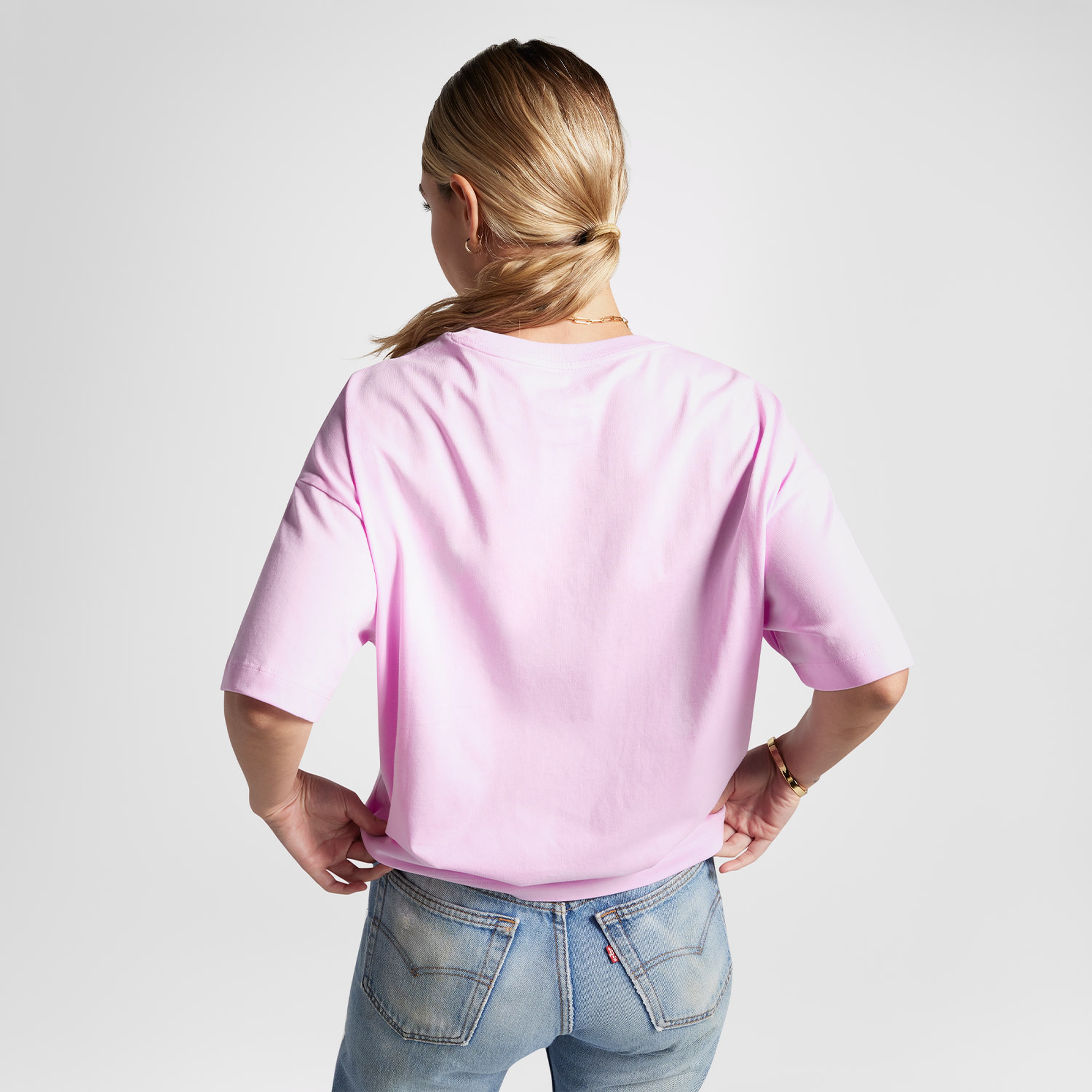 Converse Flaming Oversize Fit Kadın Lila T-Shirt