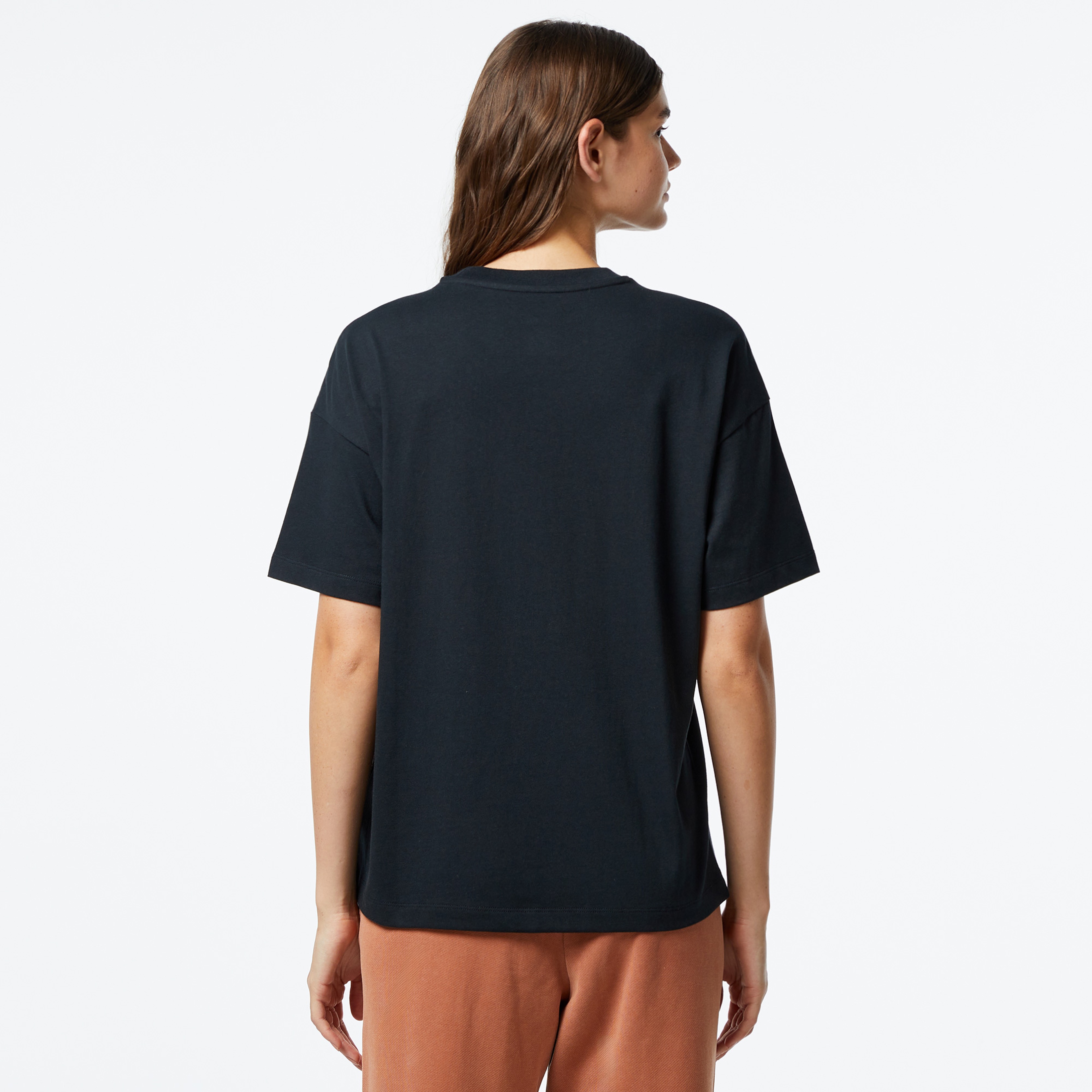 Converse Flaming Oversize Fit Kadın Siyah T-Shirt