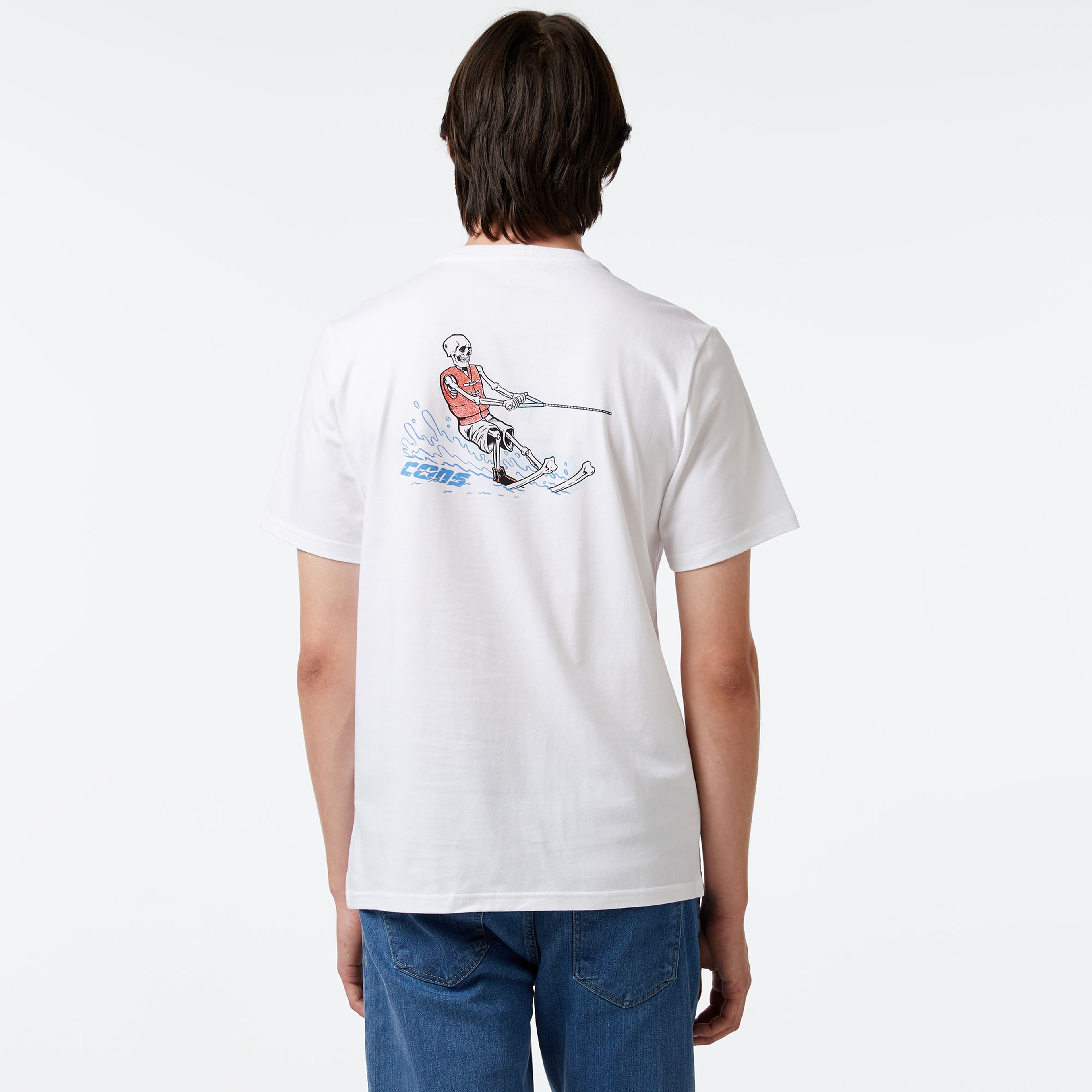 Converse Skeleton Water Ski Erkek Beyaz T-Shirt