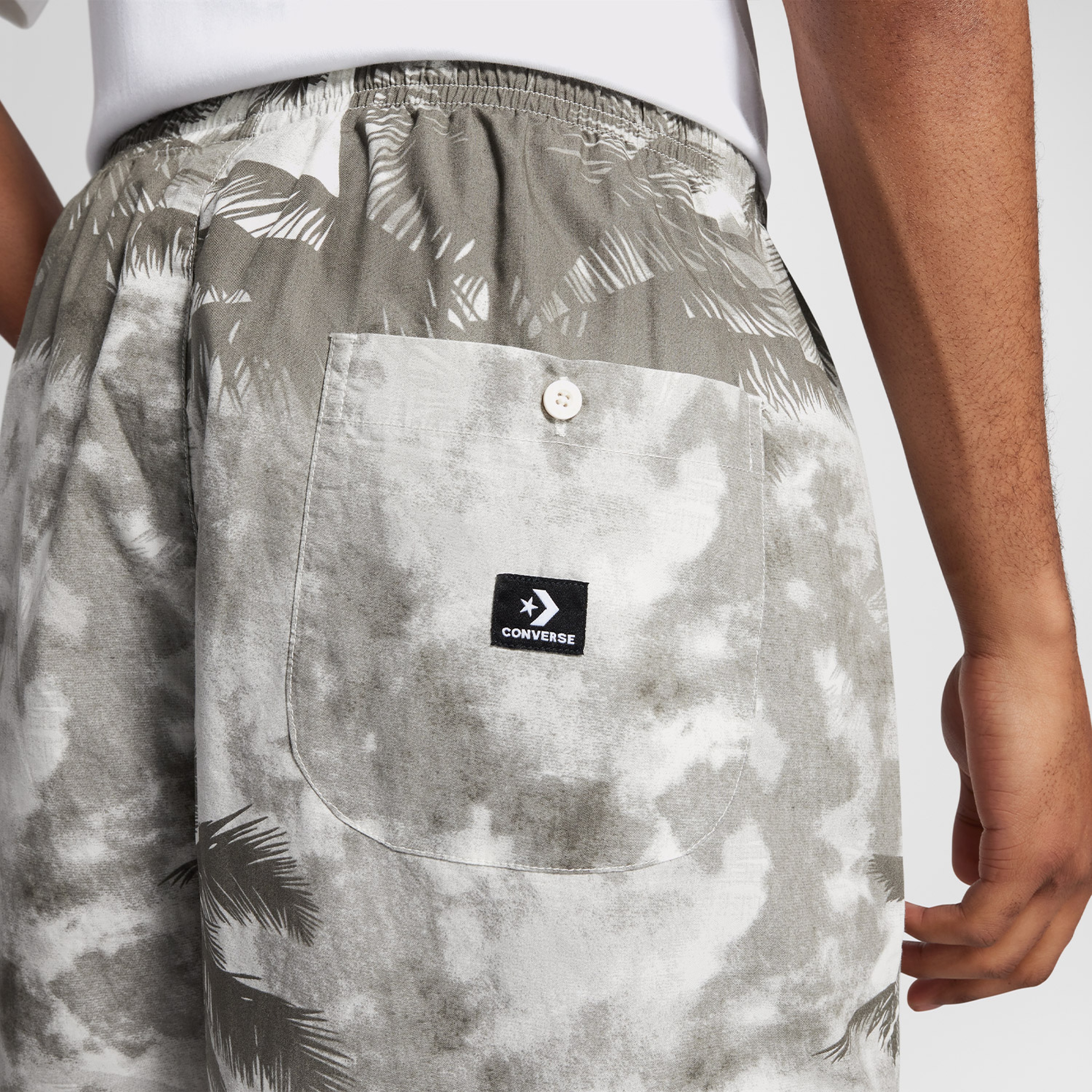 Converse Classic Desenli Erkek Gri Şort