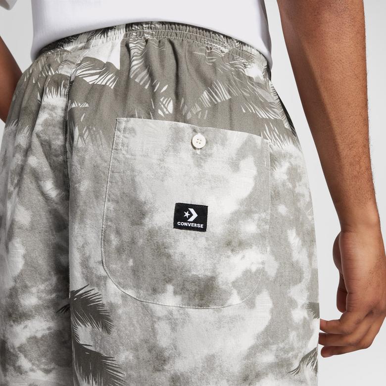 Converse Classic Desenli Erkek Gri Şort