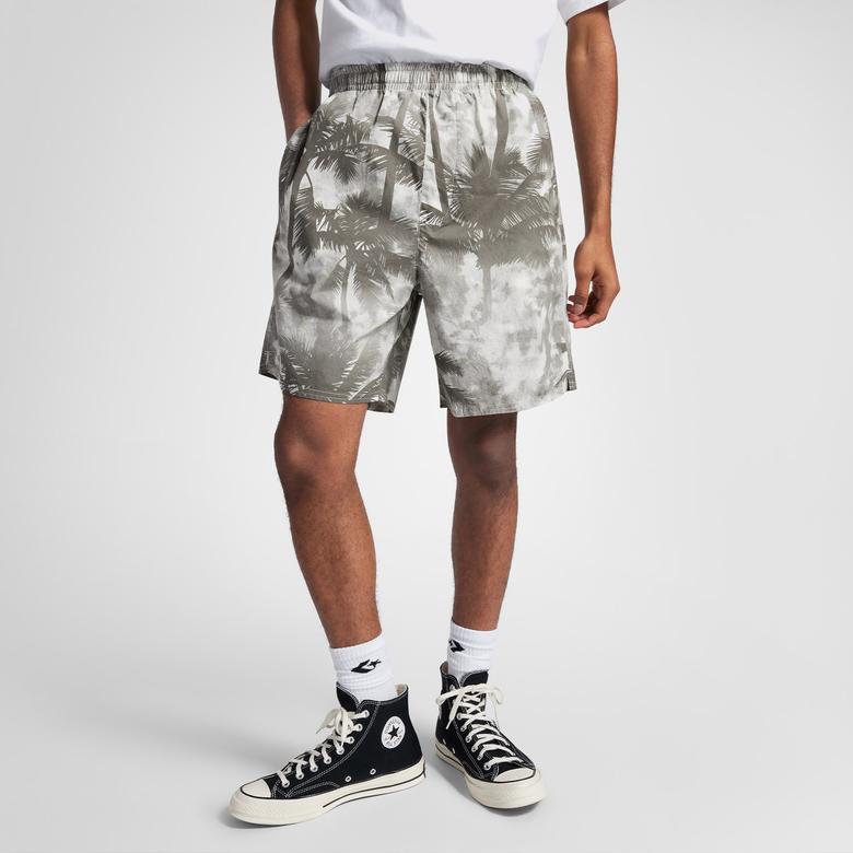 Converse Classic Desenli Erkek Gri Şort