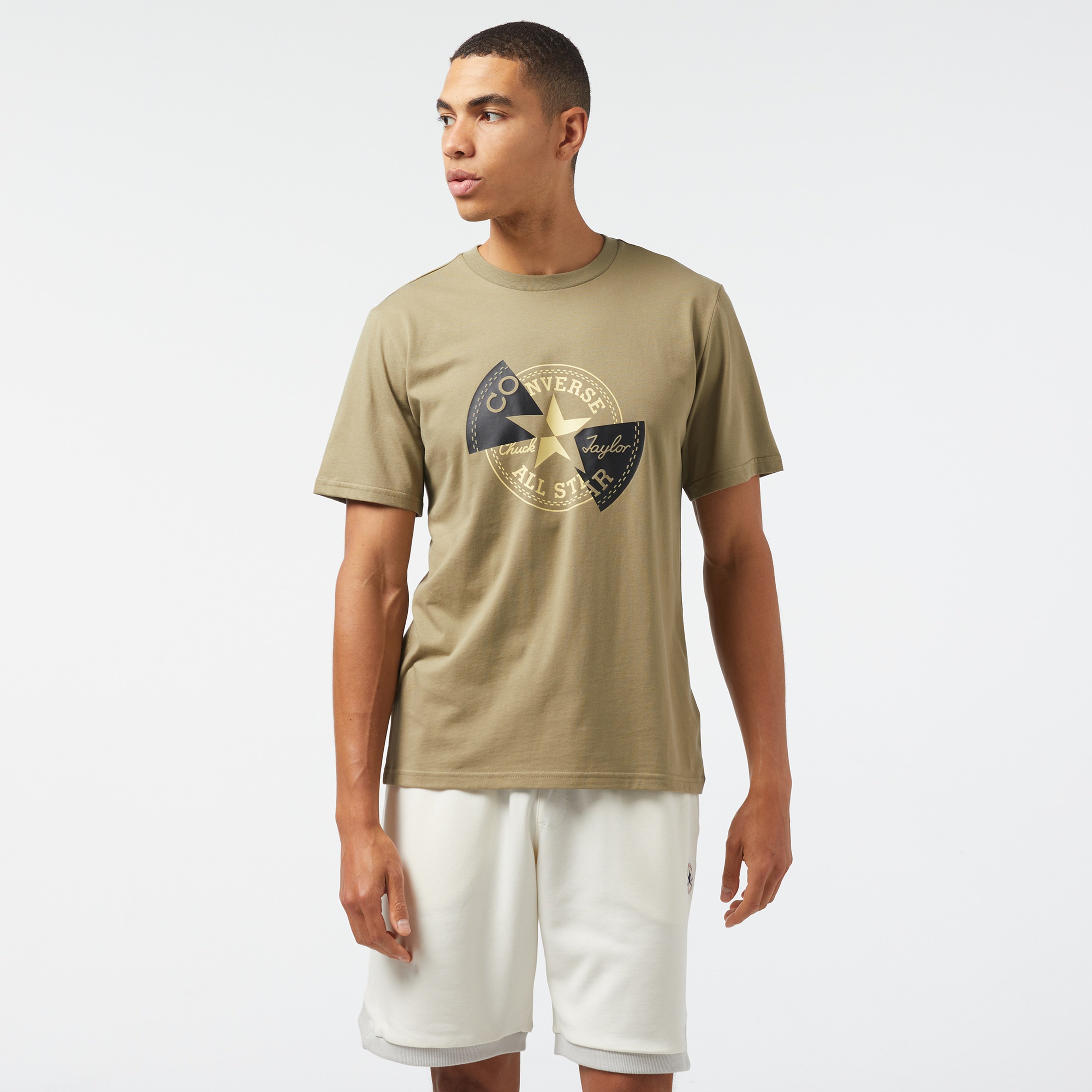 Converse Distorted Erkek Haki T-Shirt