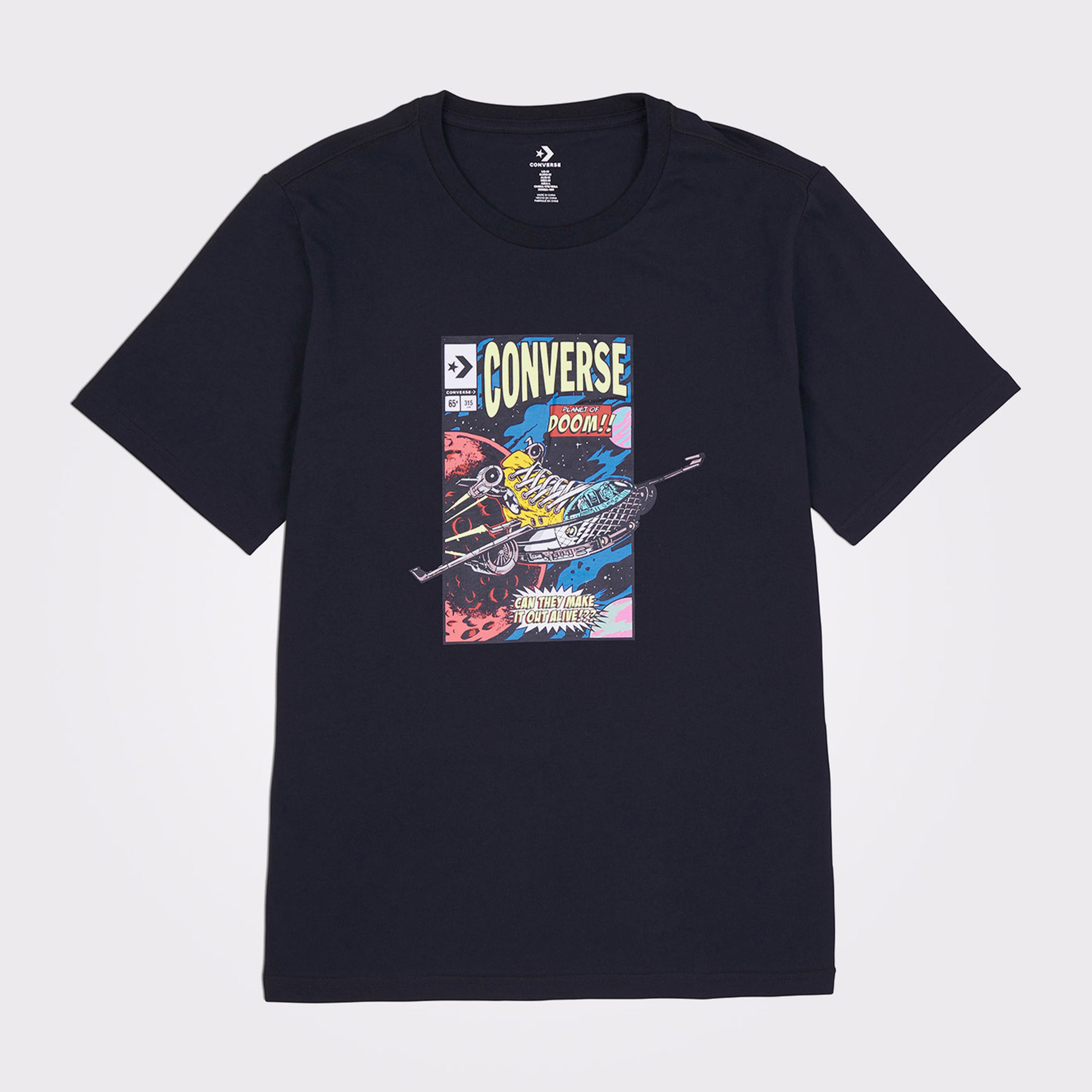 Converse Comic Cover Erkek Siyah T-Shirt
