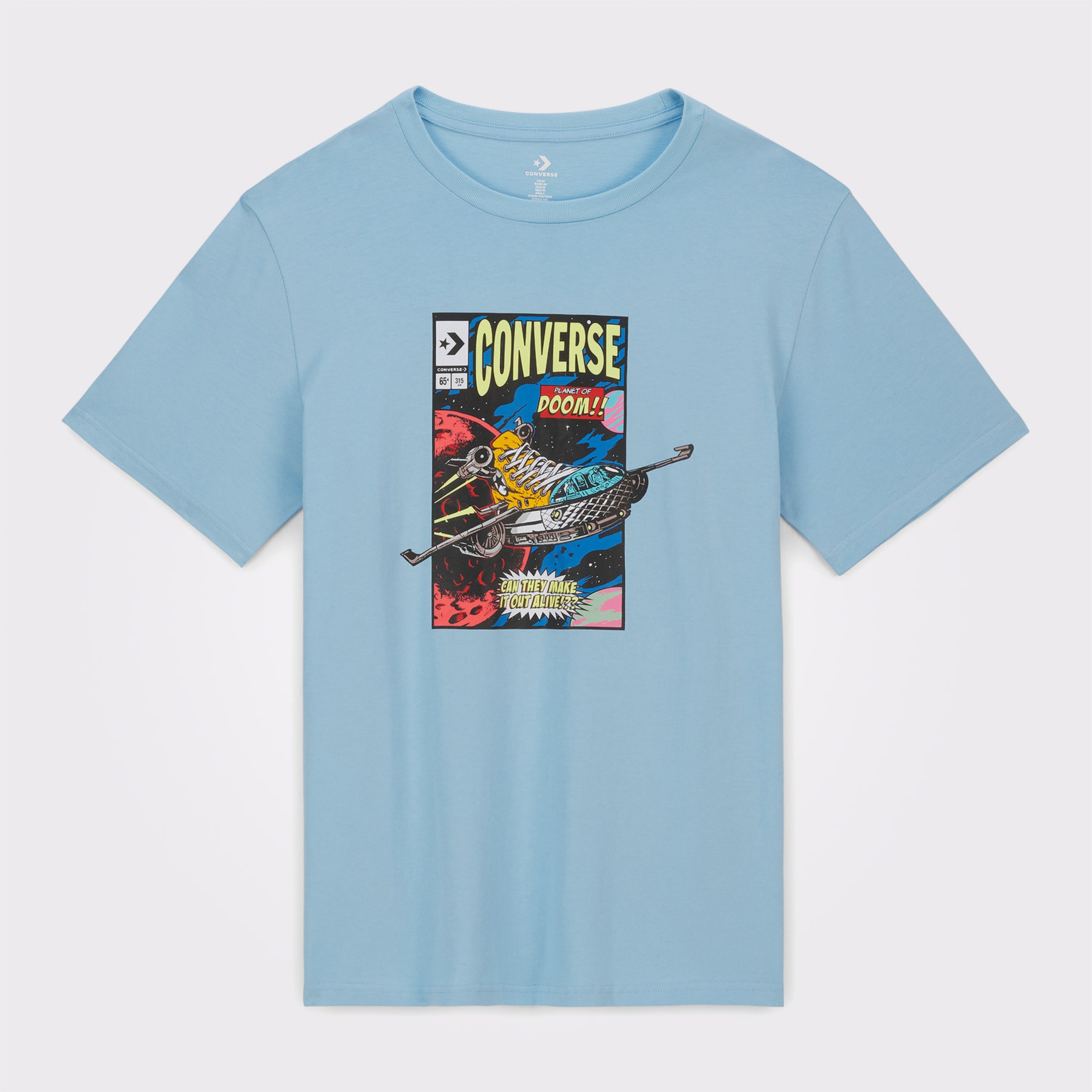 Converse Comic Cover Erkek Mavi T-Shirt