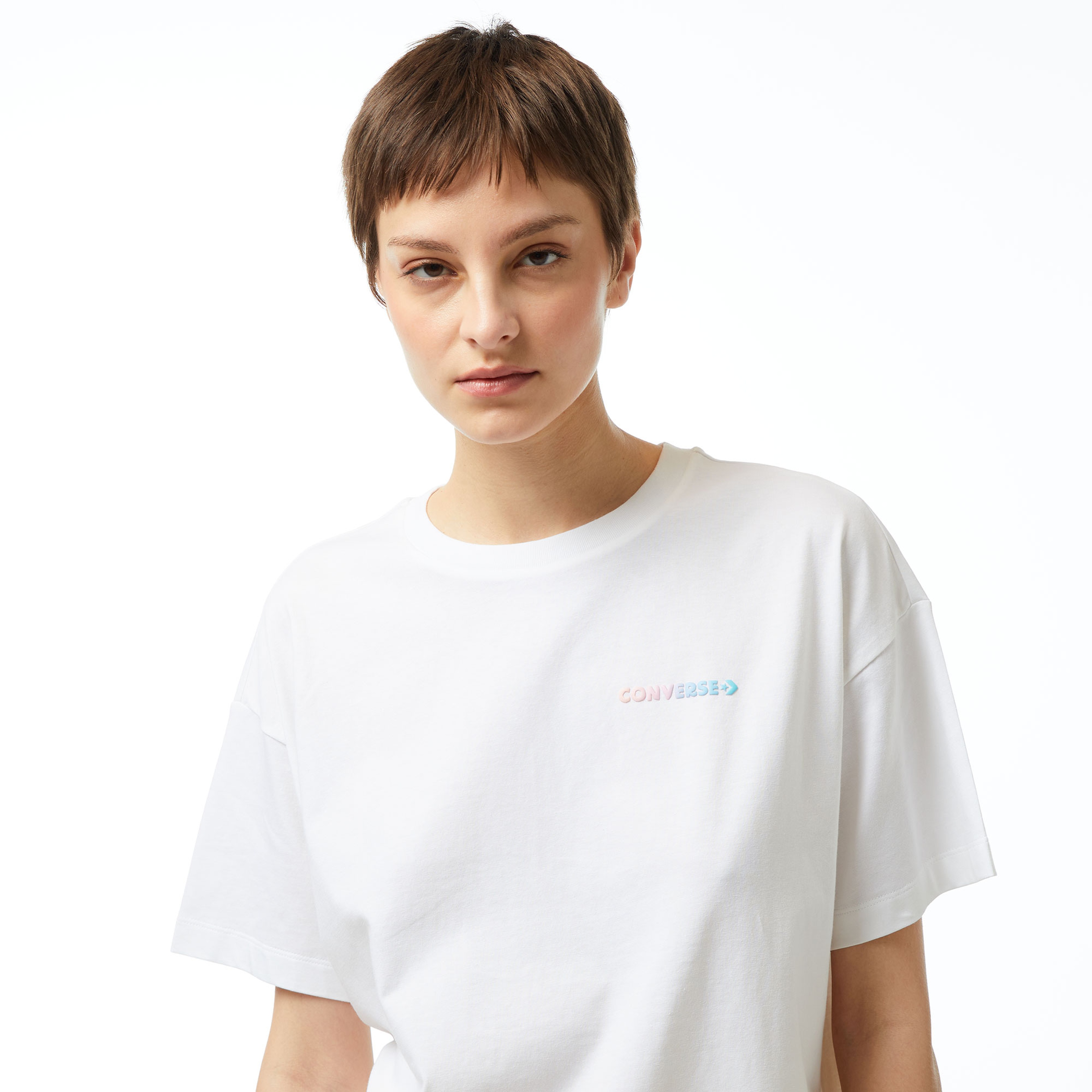 Converse Desert Festival Loose Fit Kadın Beyaz T-Shirt