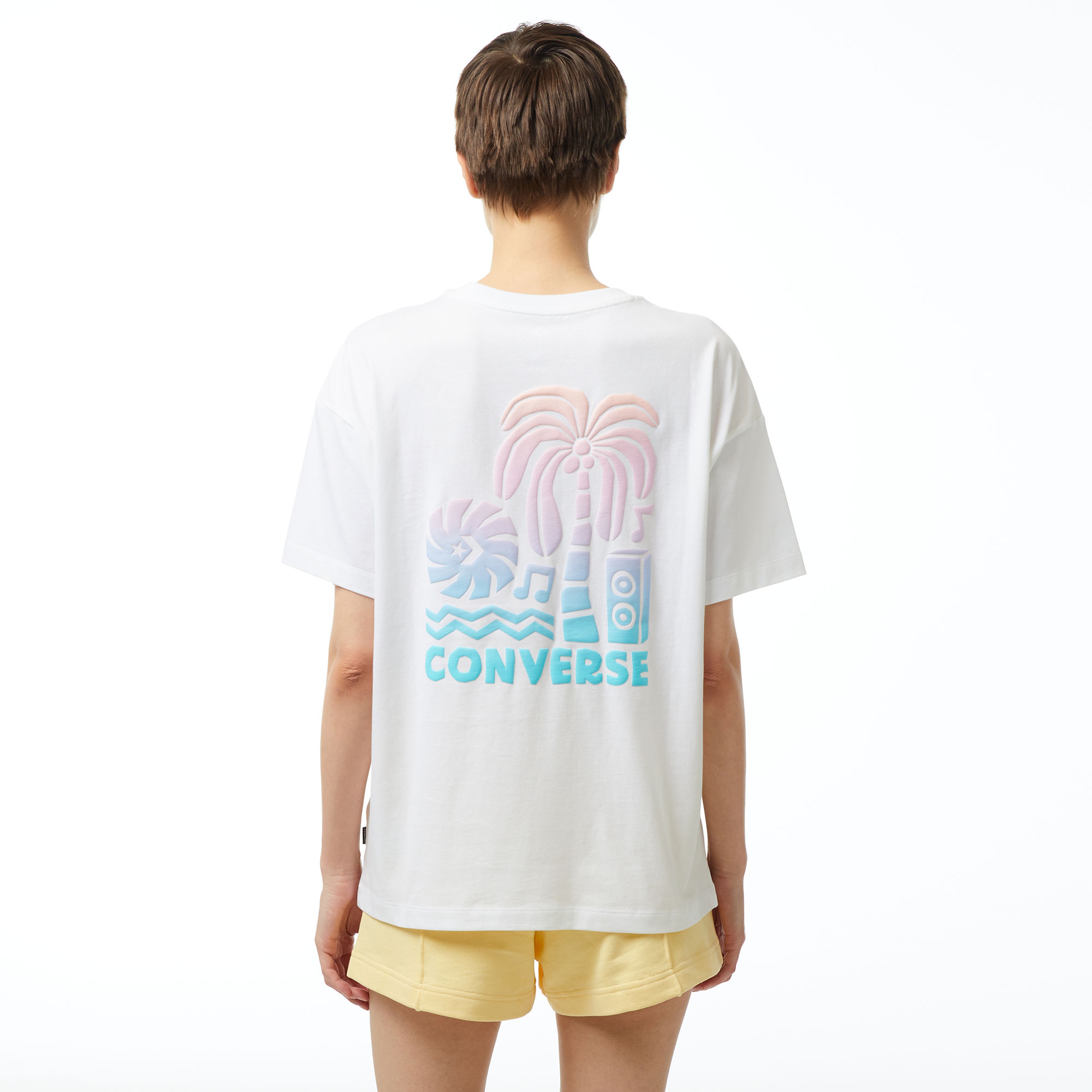 Converse Desert Festival Loose Fit Kadın Beyaz T-Shirt