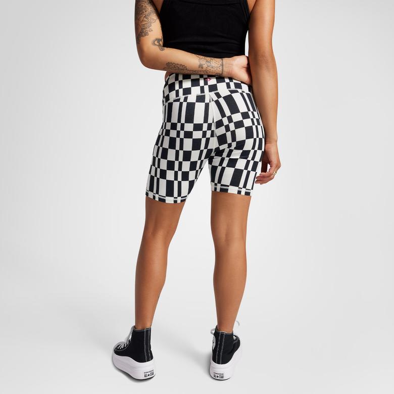 Converse Checkered Desenli Kadın Siyah Tayt
