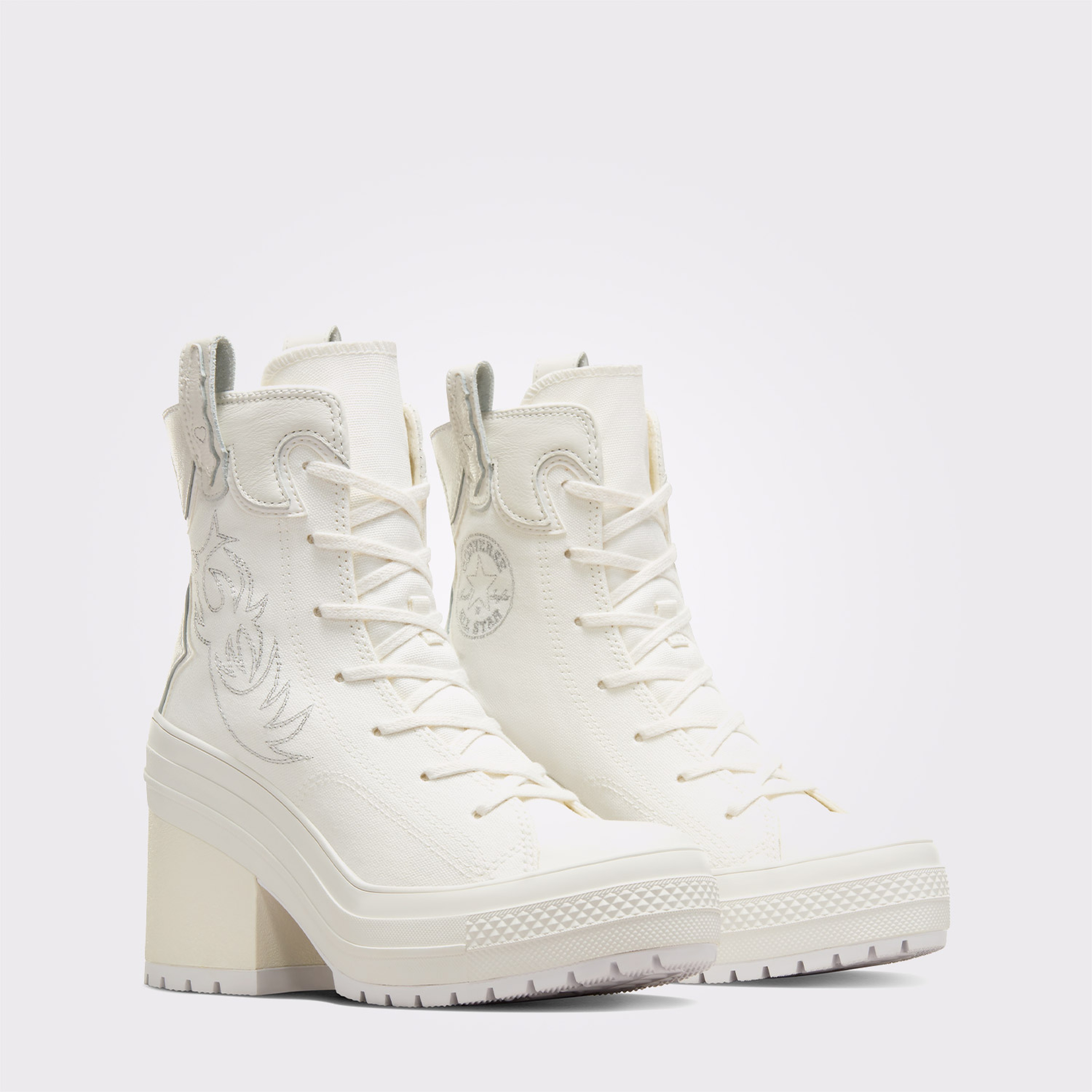 Converse Chuck 70 De Luxe Heel Kadın Beyaz Platform Sneaker