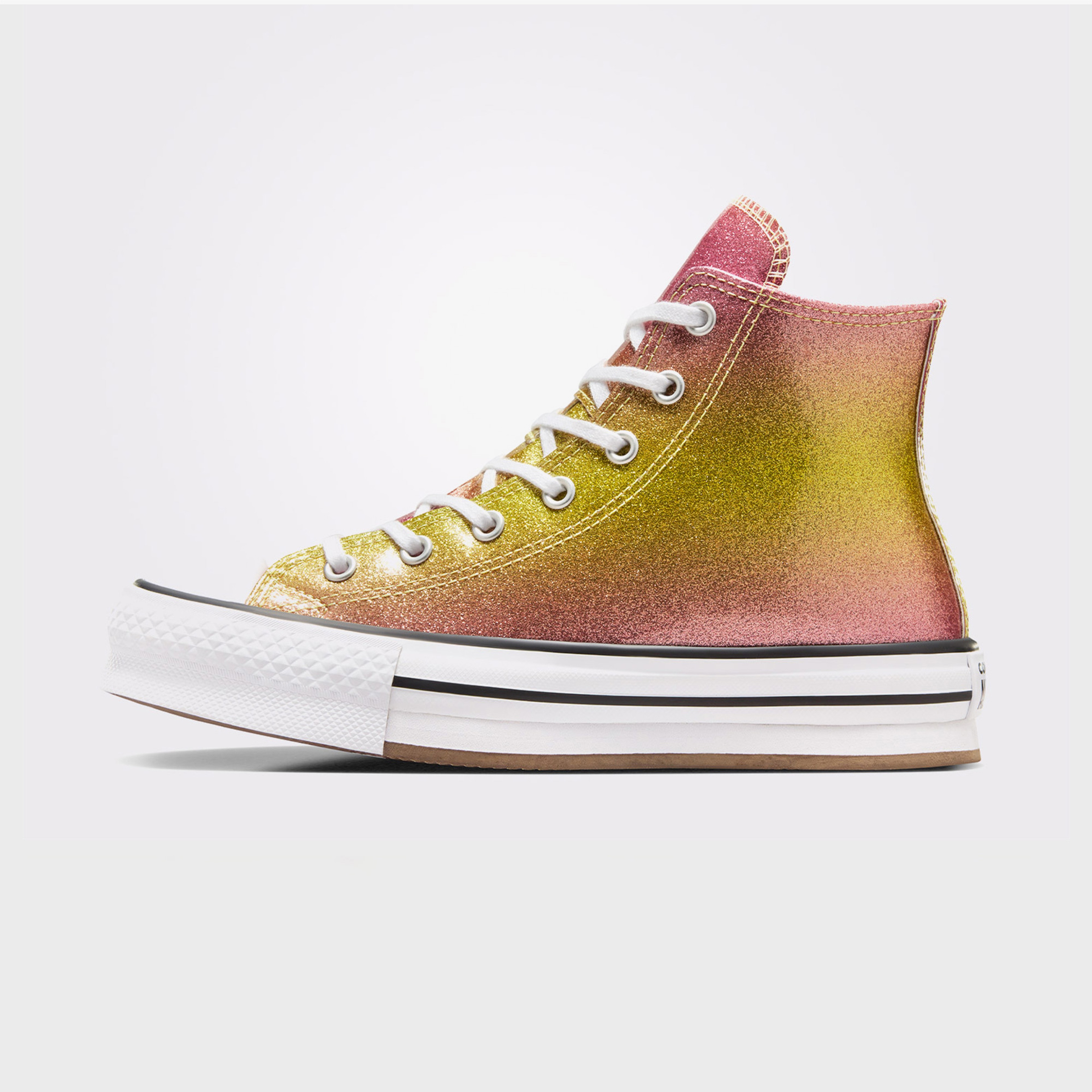 Converse Chuck Taylor All Star EVA Lift Citrus Glitz Çocuk Sarı Platform Sneaker