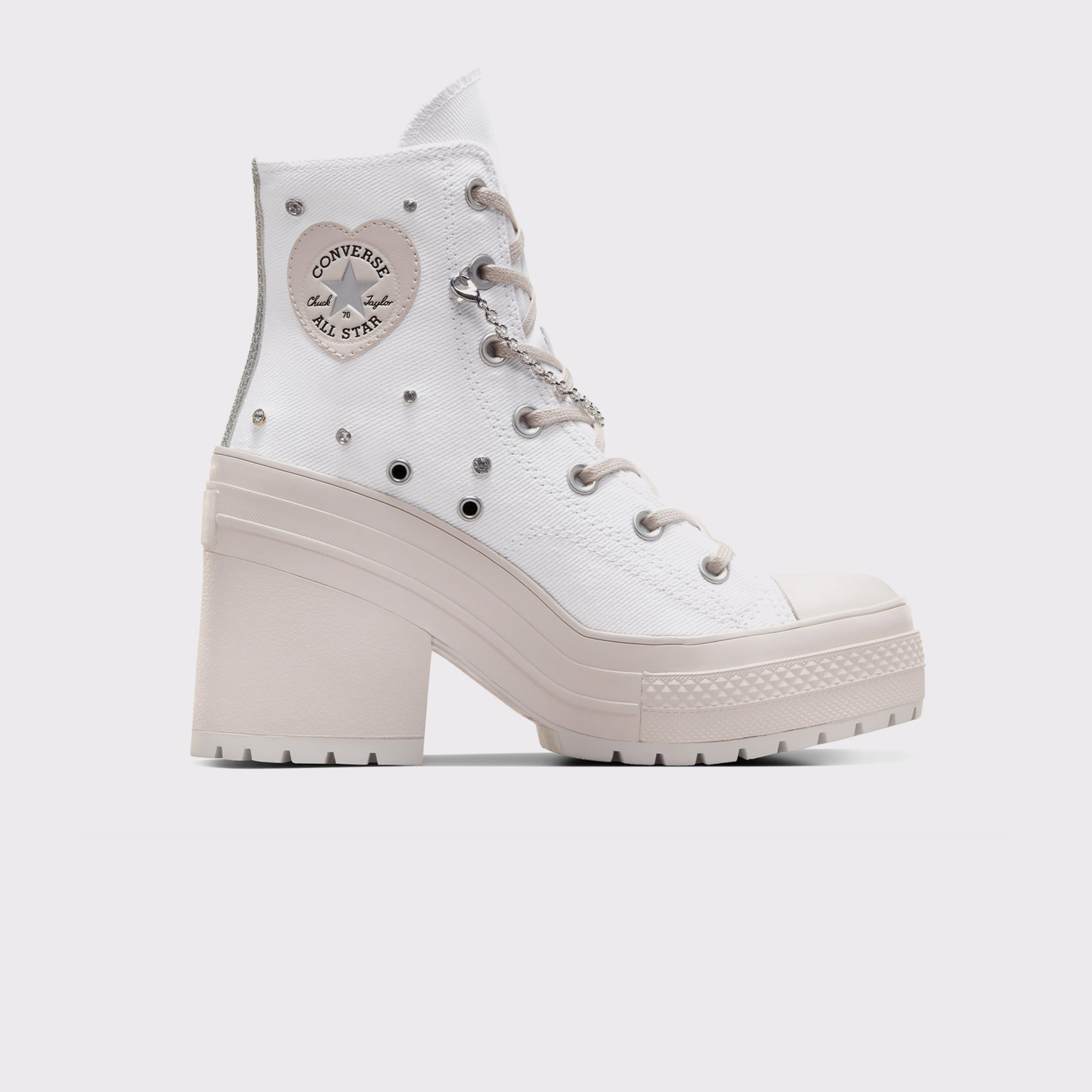Converse Chuck 70 De Luxe Heel Kadın Beyaz Platform Sneaker