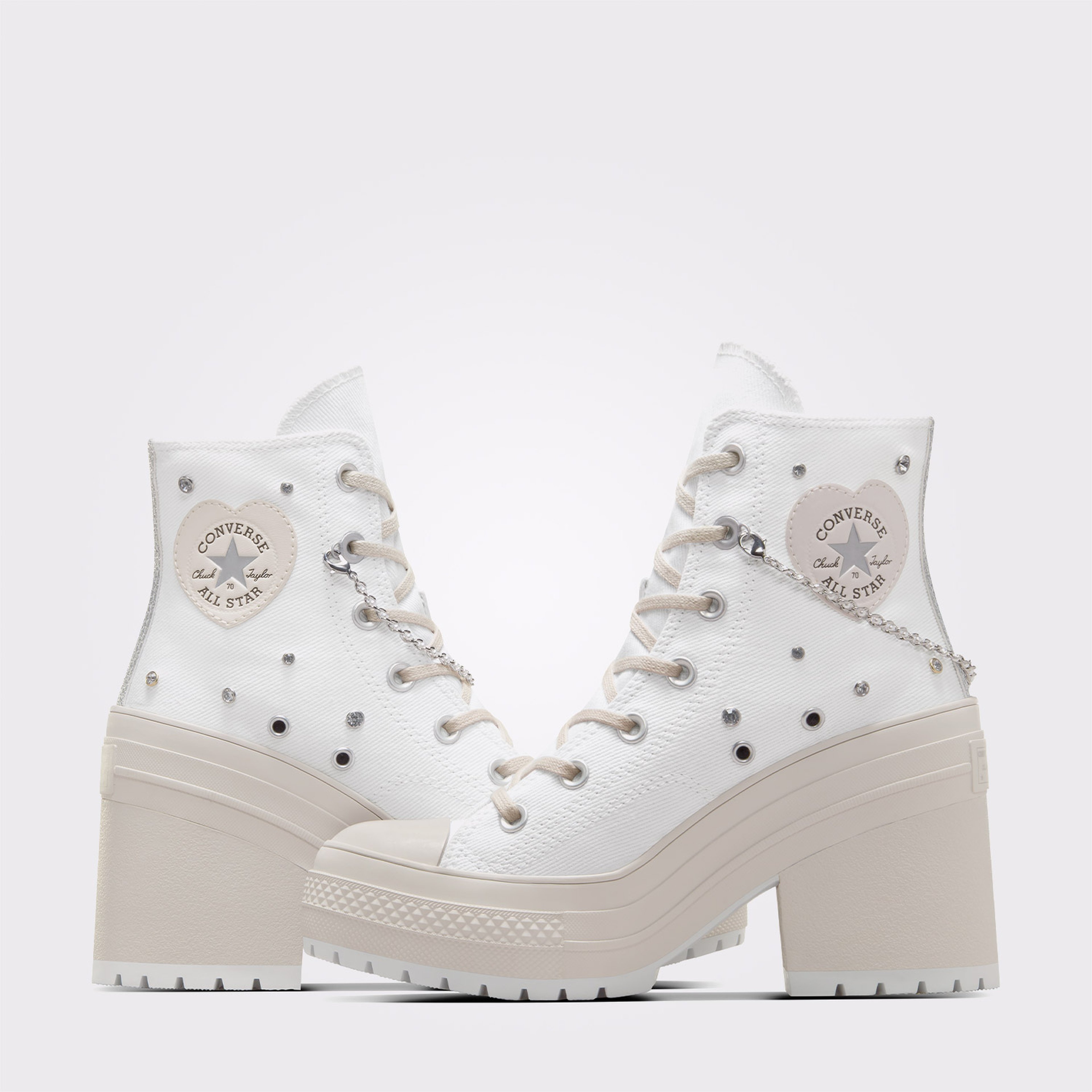 Converse Chuck 70 De Luxe Heel Kadın Beyaz Platform Sneaker