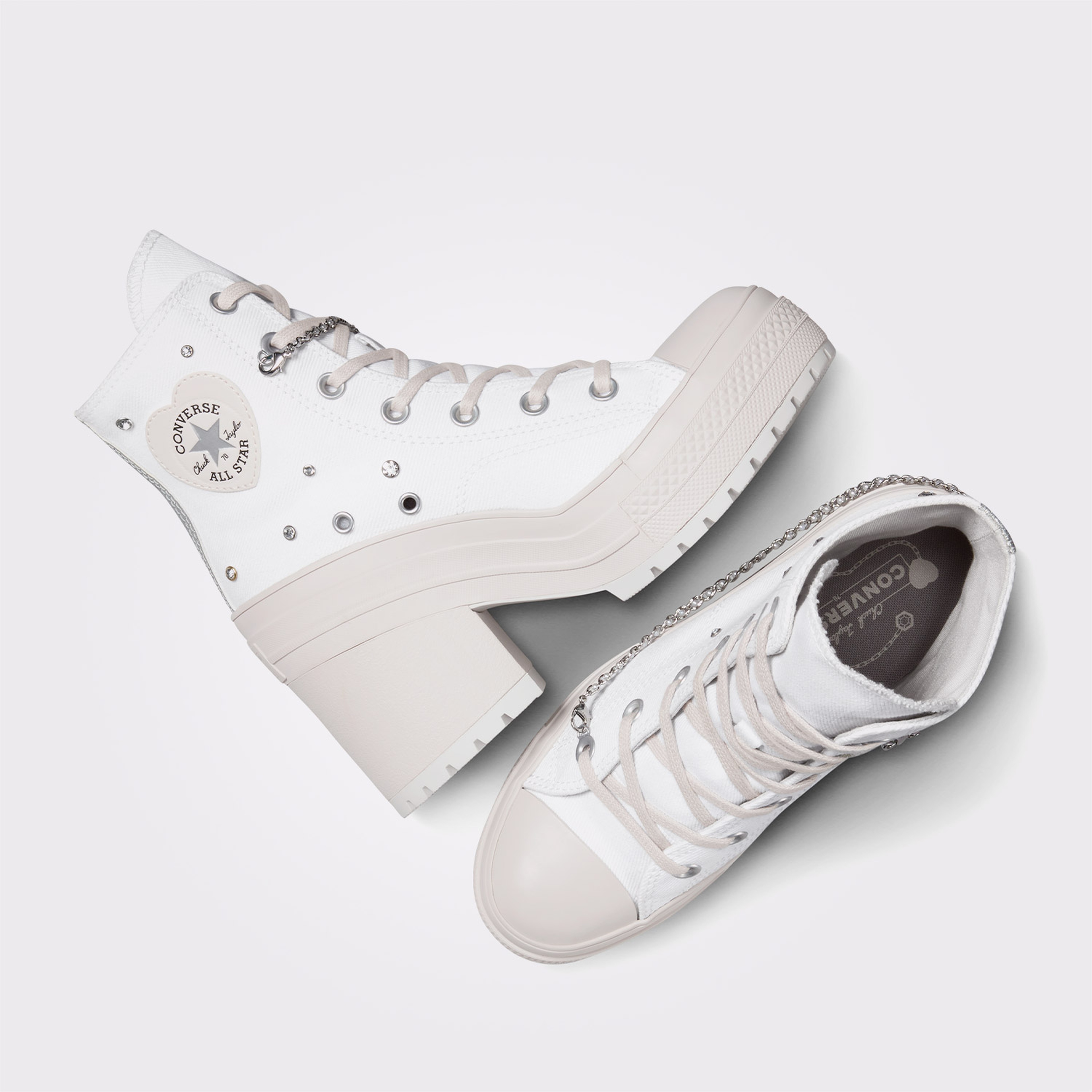 Converse Chuck 70 De Luxe Heel Kadın Beyaz Platform Sneaker