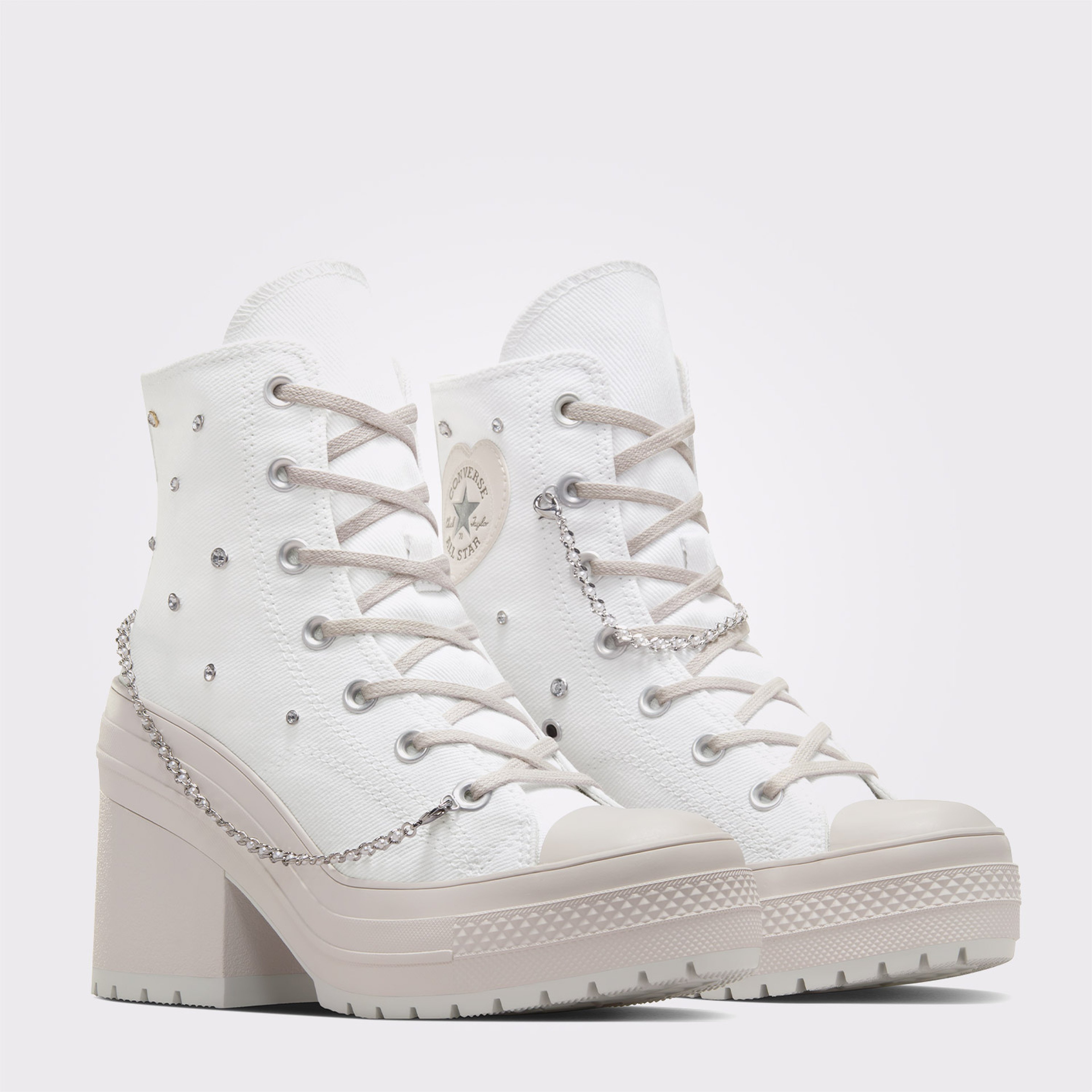 Converse Chuck 70 De Luxe Heel Kadın Beyaz Platform Sneaker