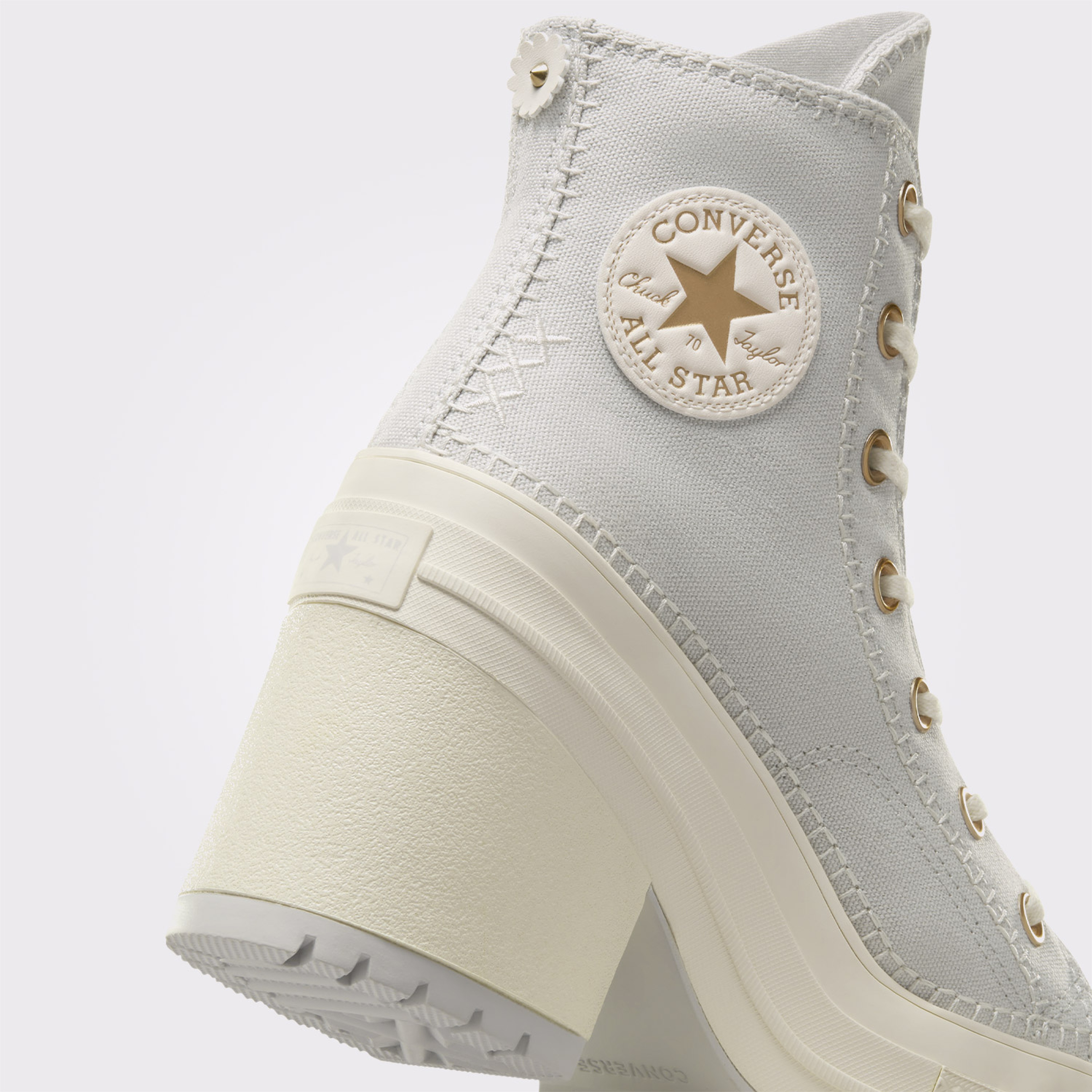 Converse Chuck 70 De Luxe Heel Unisex Gri Platform Sneaker