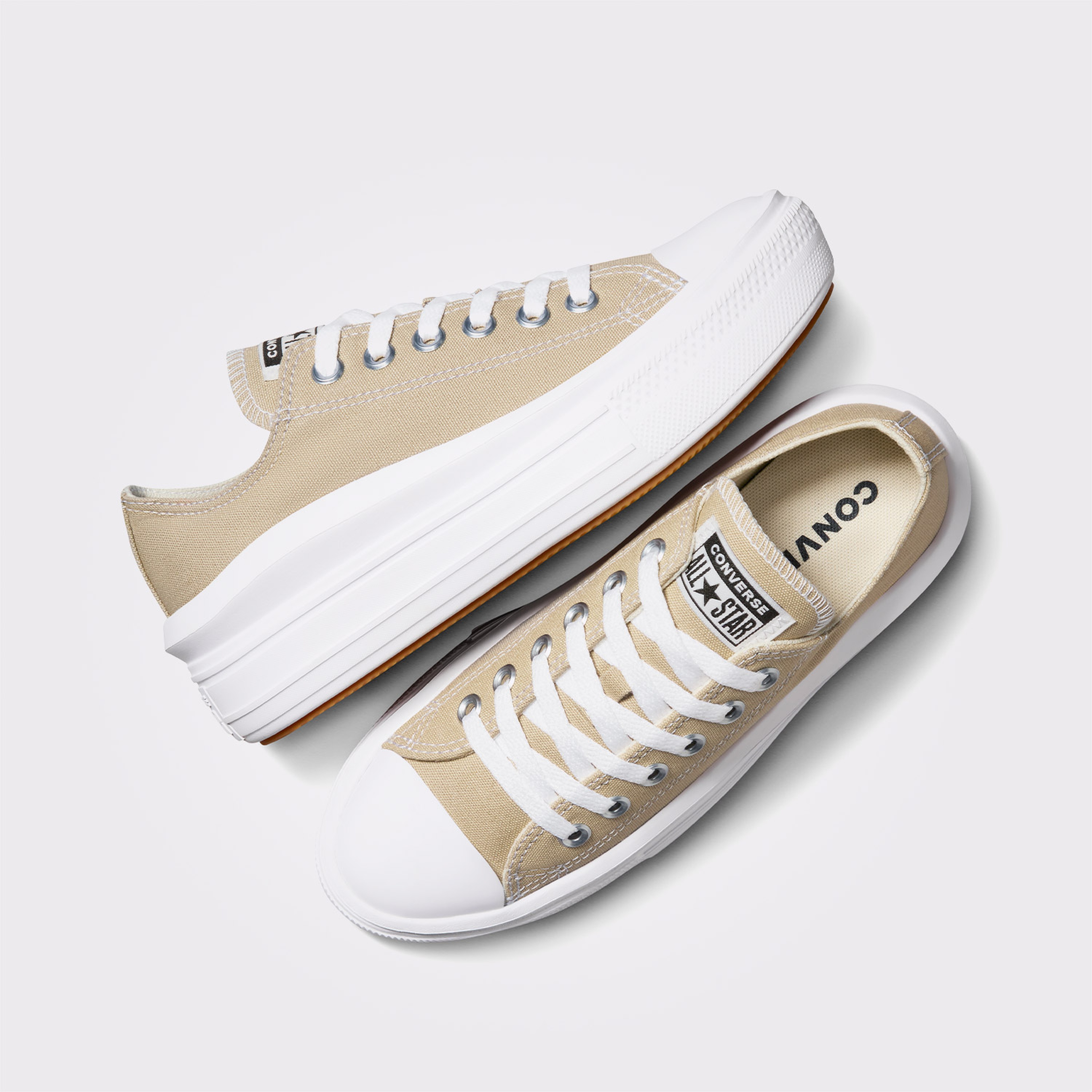 Converse Chuck Taylor All Star Move Unisex Bej Platform Sneaker