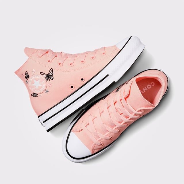 Converse Chuck Taylor All Star EVA Lift Butterflies Çocuk Pembe Platform Sneaker - Görsel 5