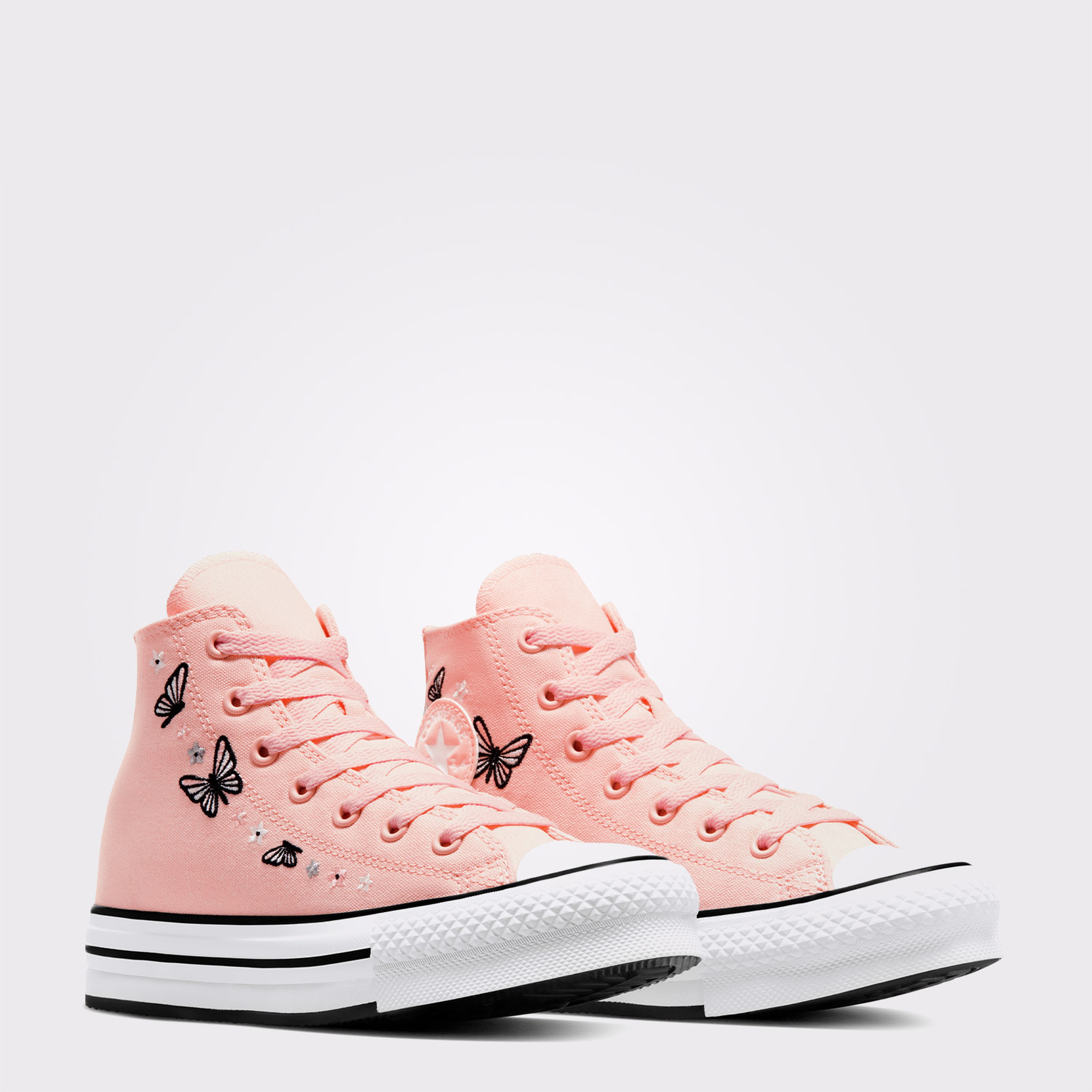 Converse Chuck Taylor All Star EVA Lift Butterflies Çocuk Pembe Platform Sneaker