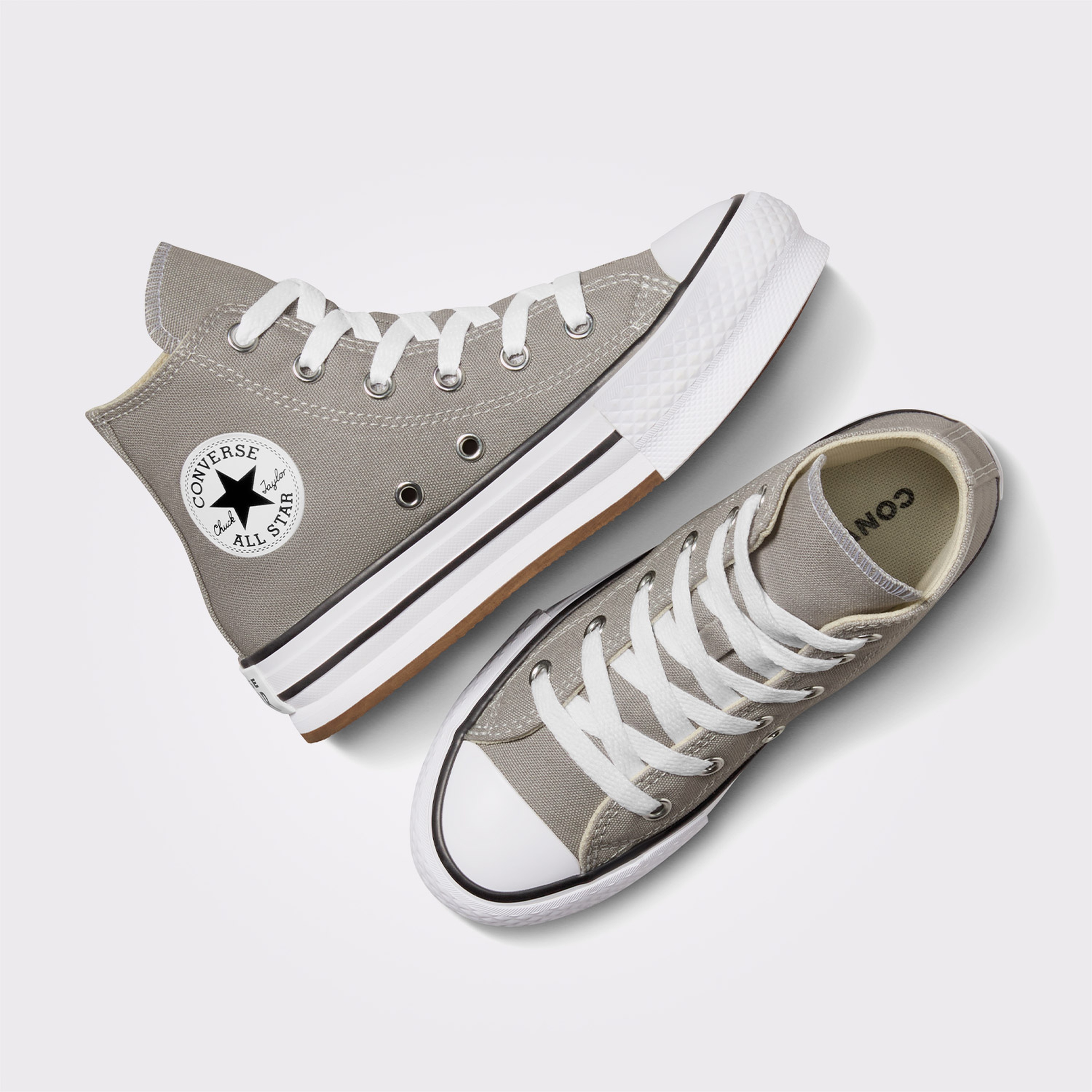 Converse Chuck Taylor All Star EVA Lift Çocuk Gri Platform Sneaker